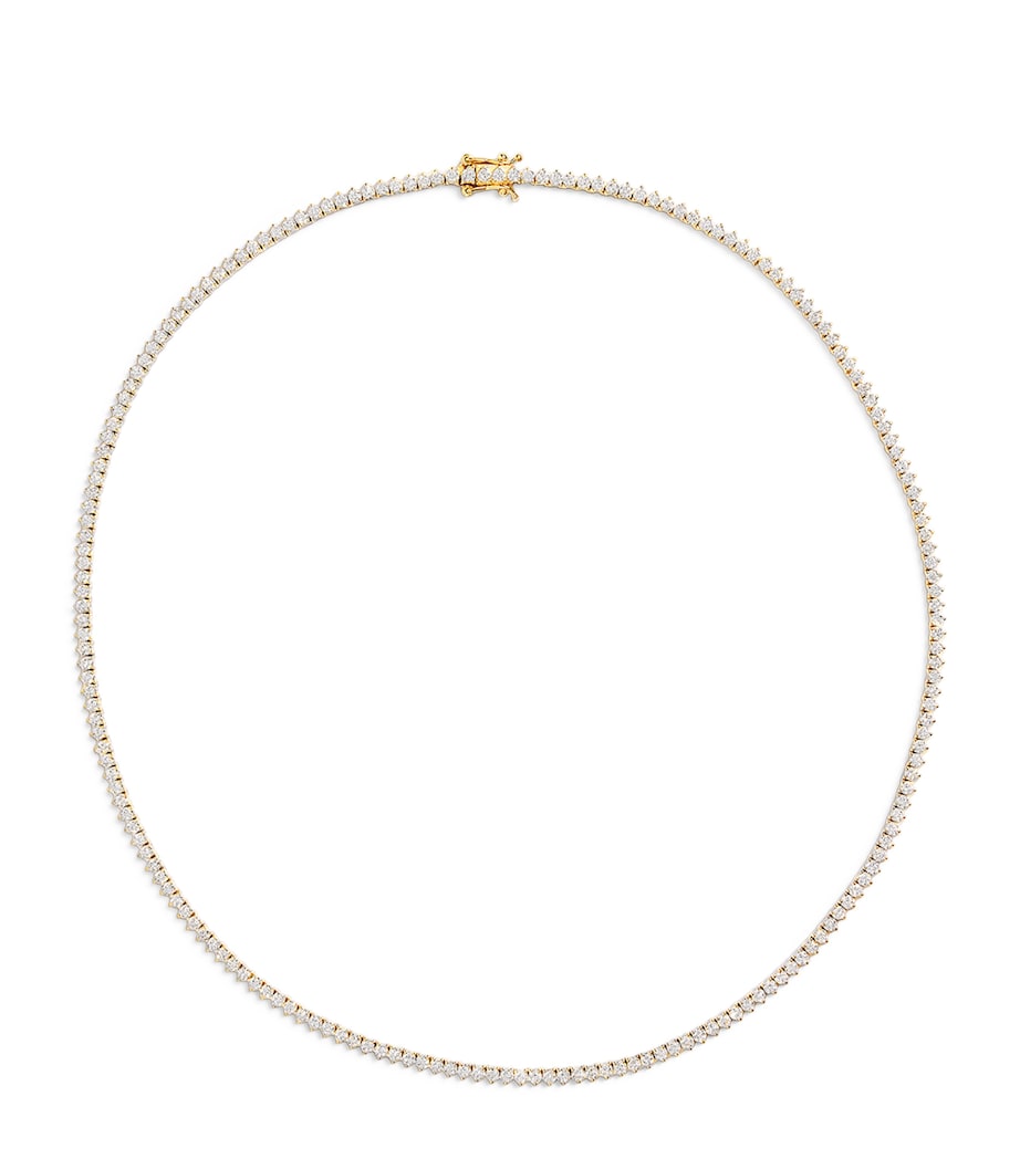 Yellow Gold and Diamond Tennis Necklace (5.25ct) YELLOW GOLD Image 1