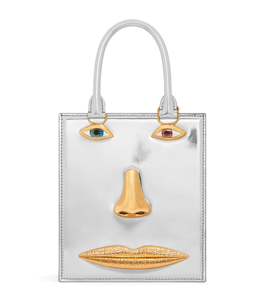 Mini Leather Anatomy Top-Handle Bag 002SILVER Image 1