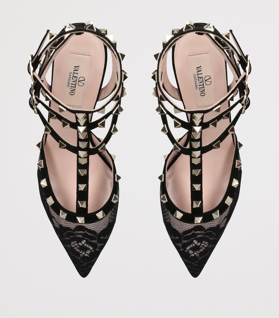 Lace Rockstud Pumps 65 BLACK Image 4