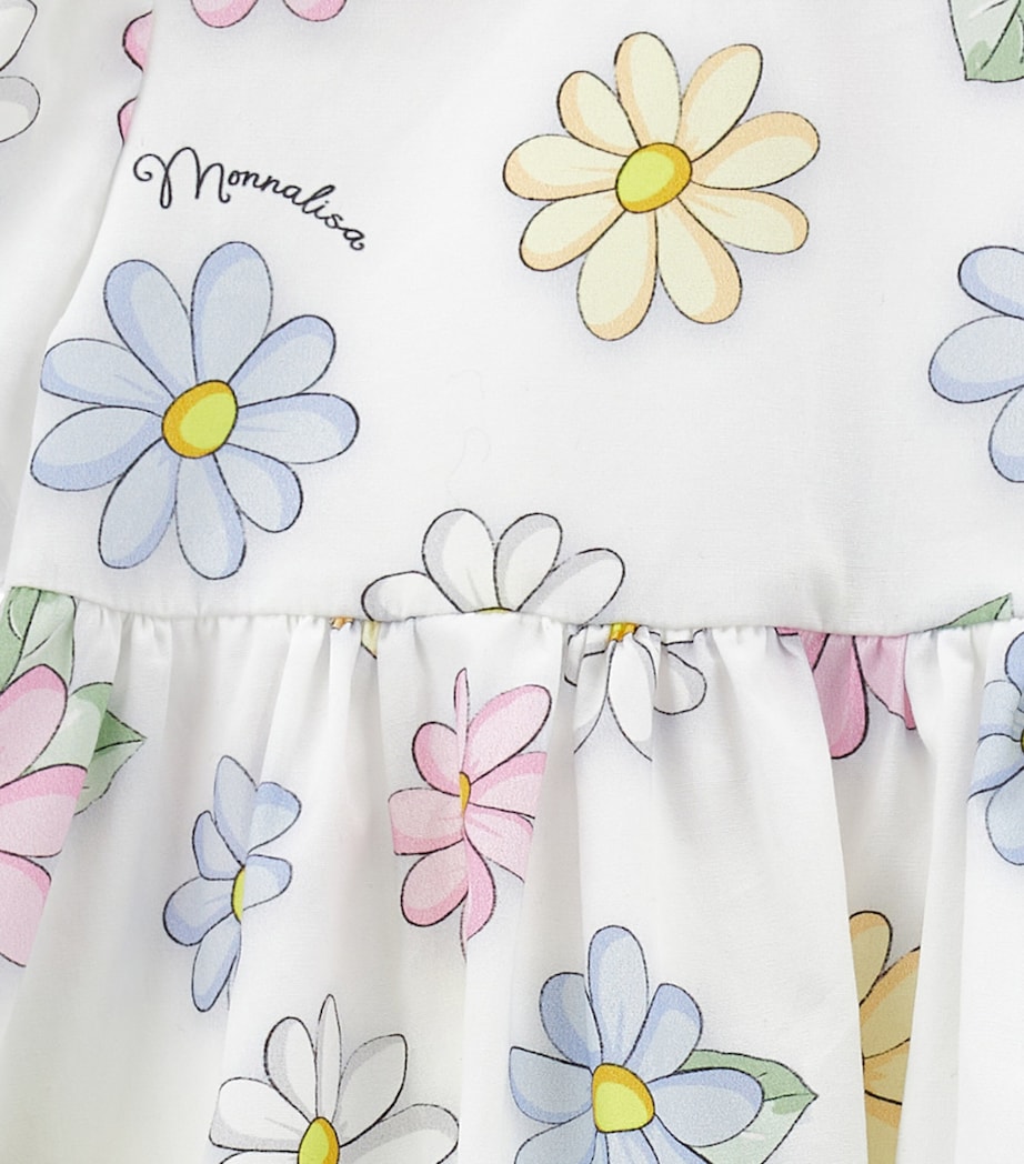 Cotton Flower Print Dress (6-36 Months) BIANCO Image 3