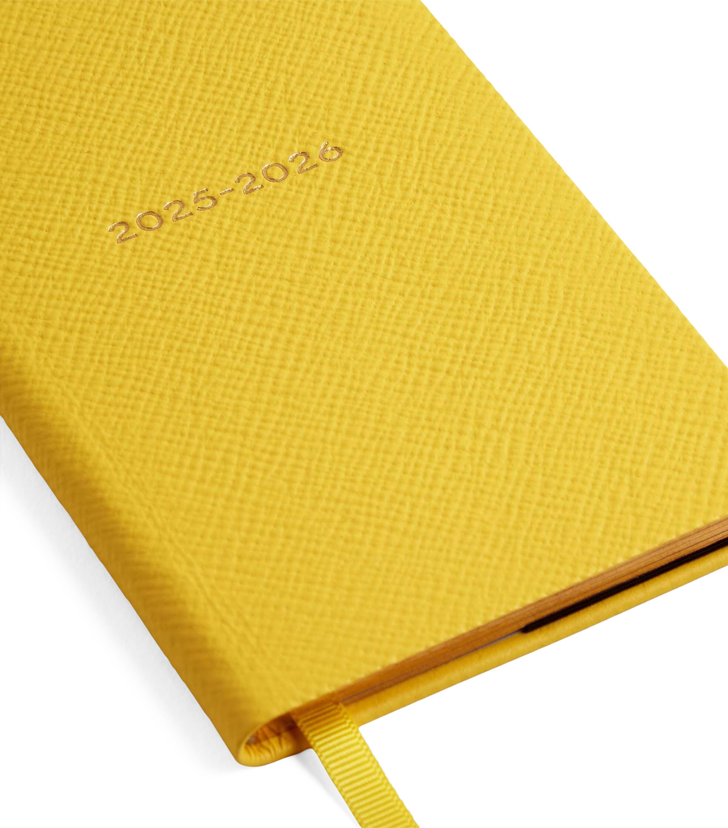 Smythson Panama Leather Weekly Diary 2025 Lemon Image 5