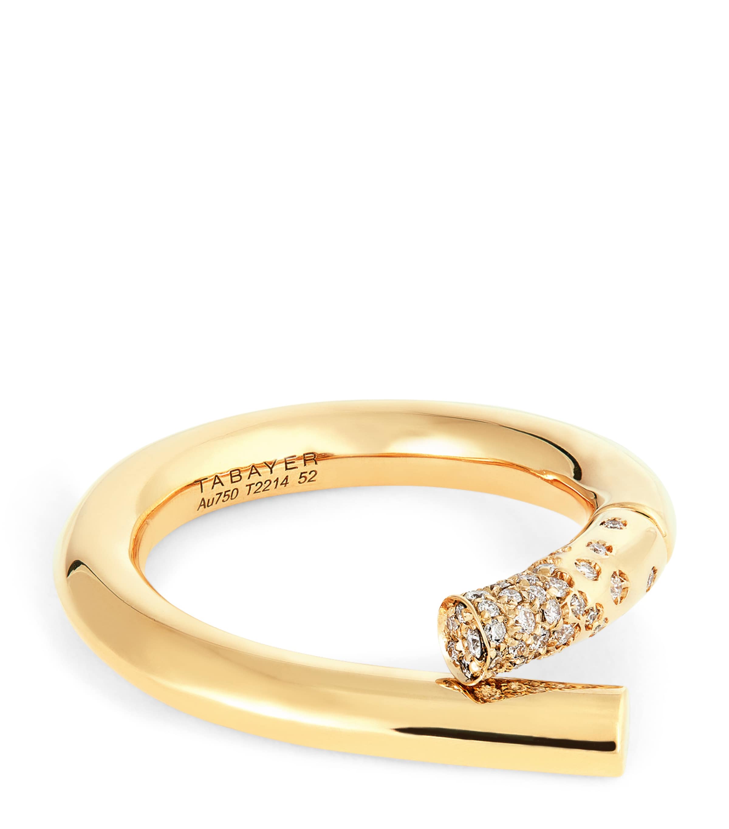 Shop Tabayer Yellow Gold And Diamond Scatter Oera Ring