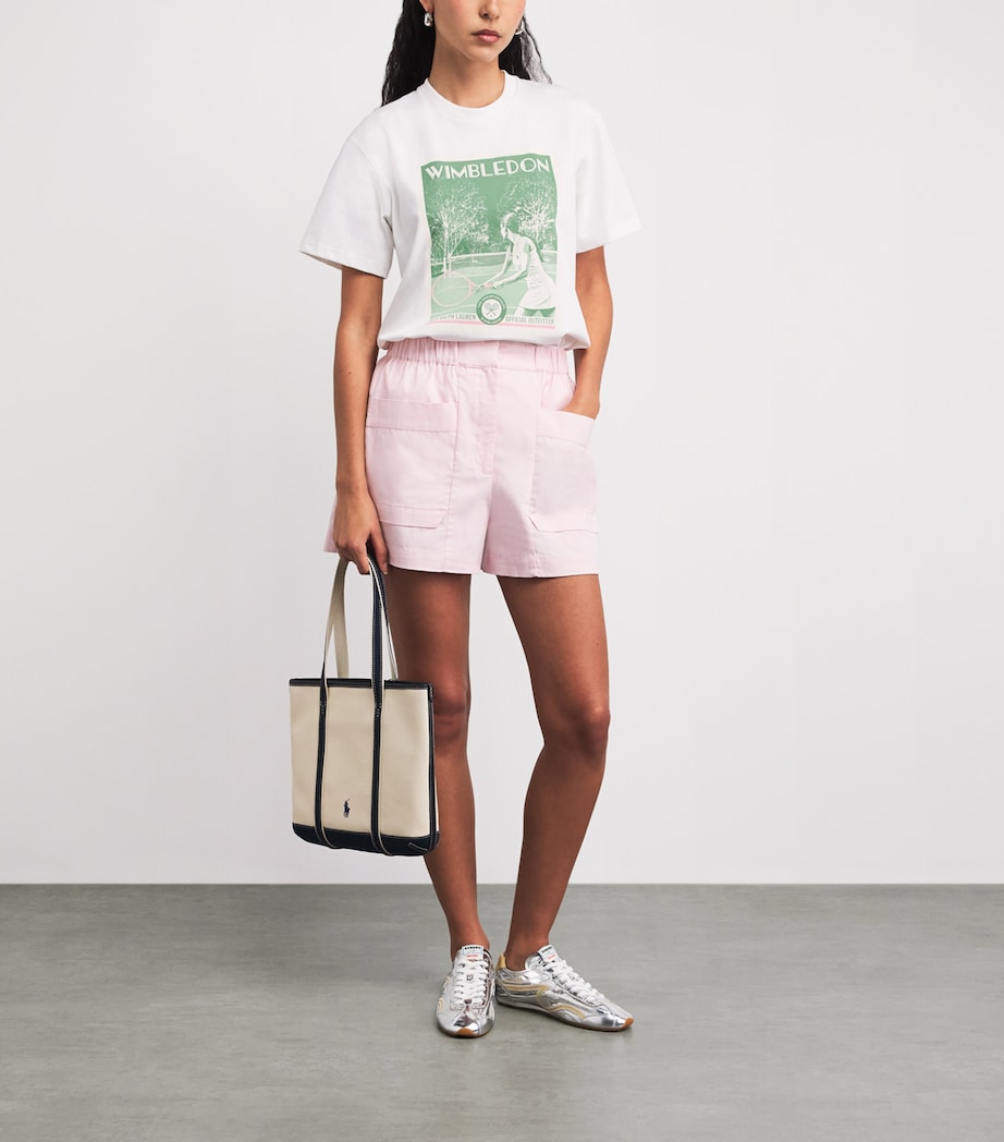 Polo Ralph Lauren Womens x Wimbledon Cotton Printed T-Shirt White Multi Image 2