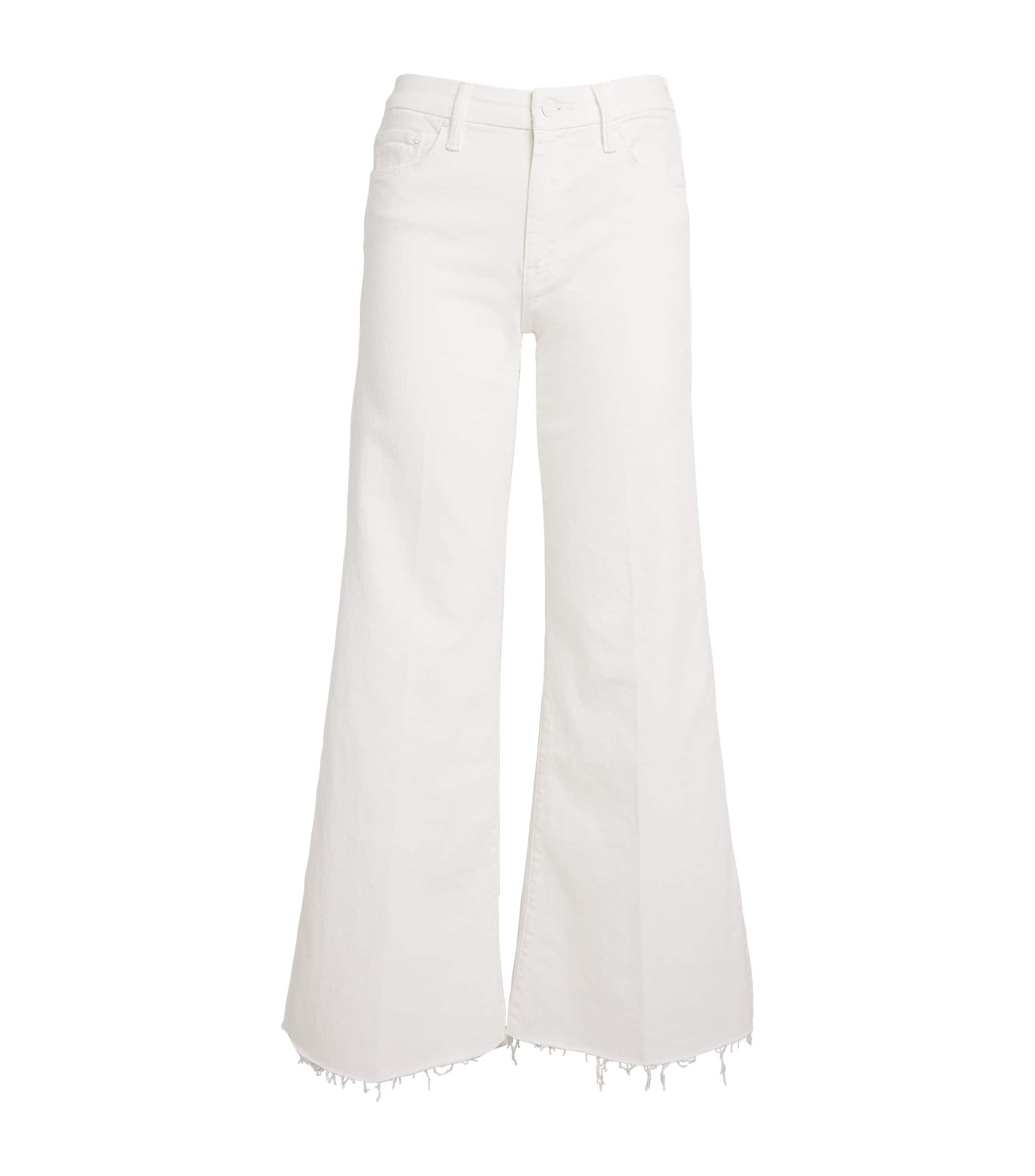 Mother Roller Wide-leg Jeans In White