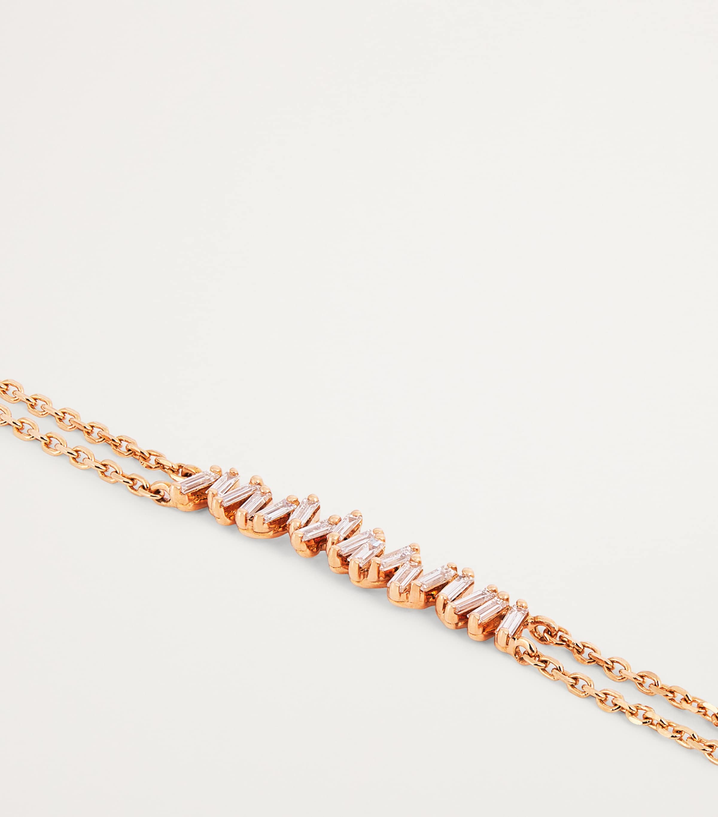 Rose Gold and Diamond Classic Bar Bracelet 18K RG/WD Image 3