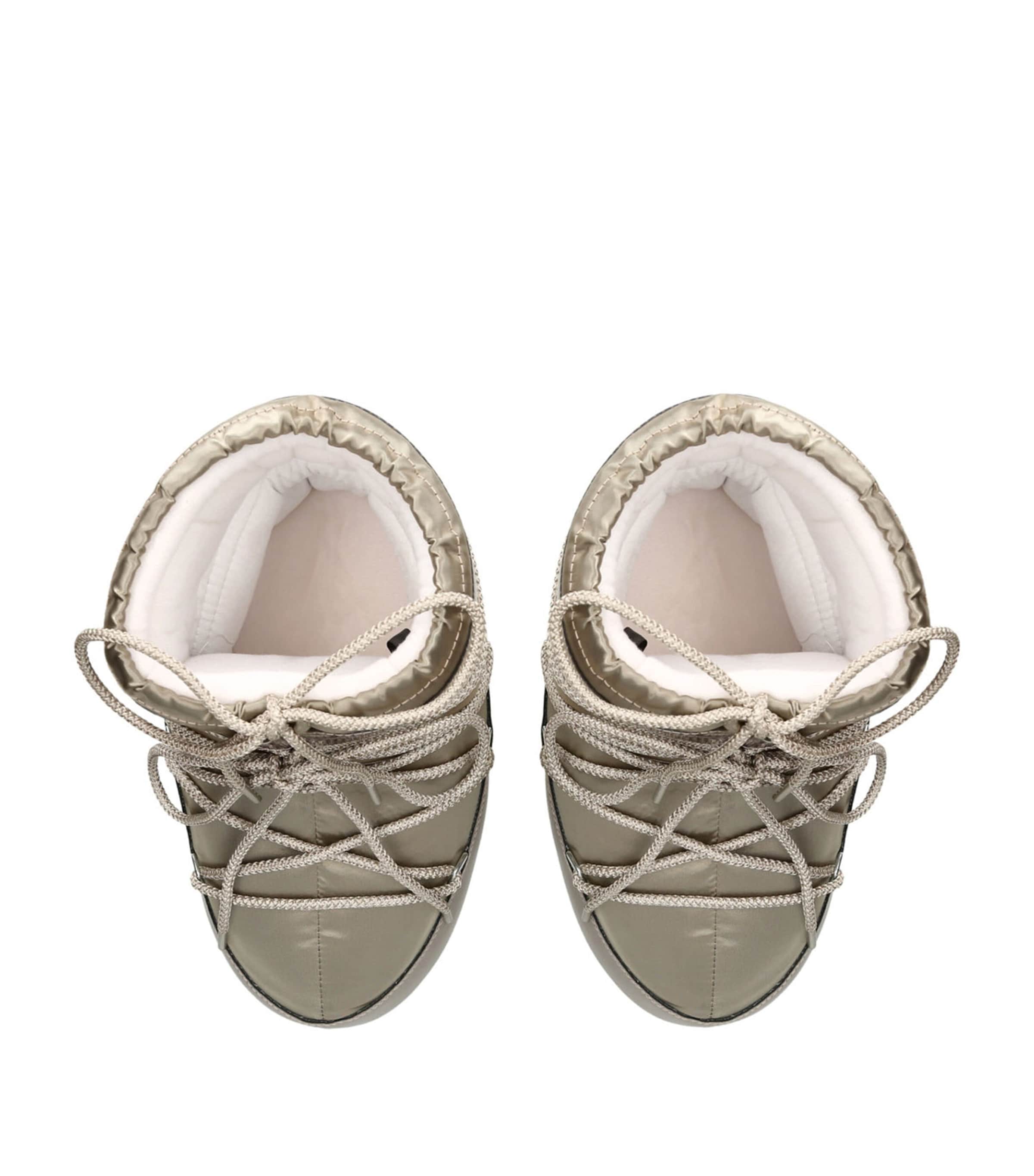 Satin Icon Low Glance Ankle Boots GOLD Image 4