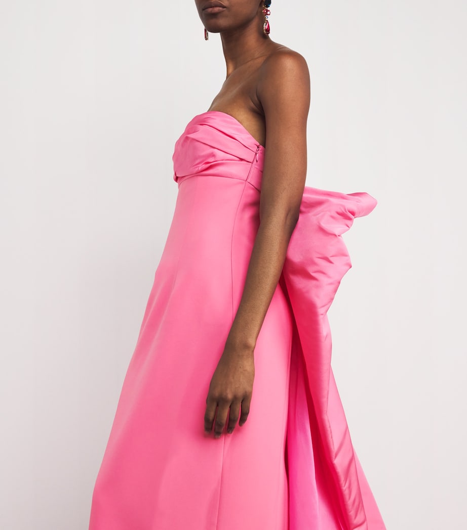 Silk Bow-Train Colum Gown HAPPY PINK 031 Image 6