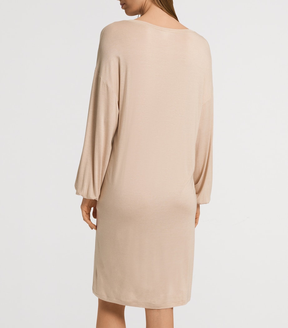 Long-Sleeve Natural Wear Nightdress COFFEE QUARTZ Image 4
