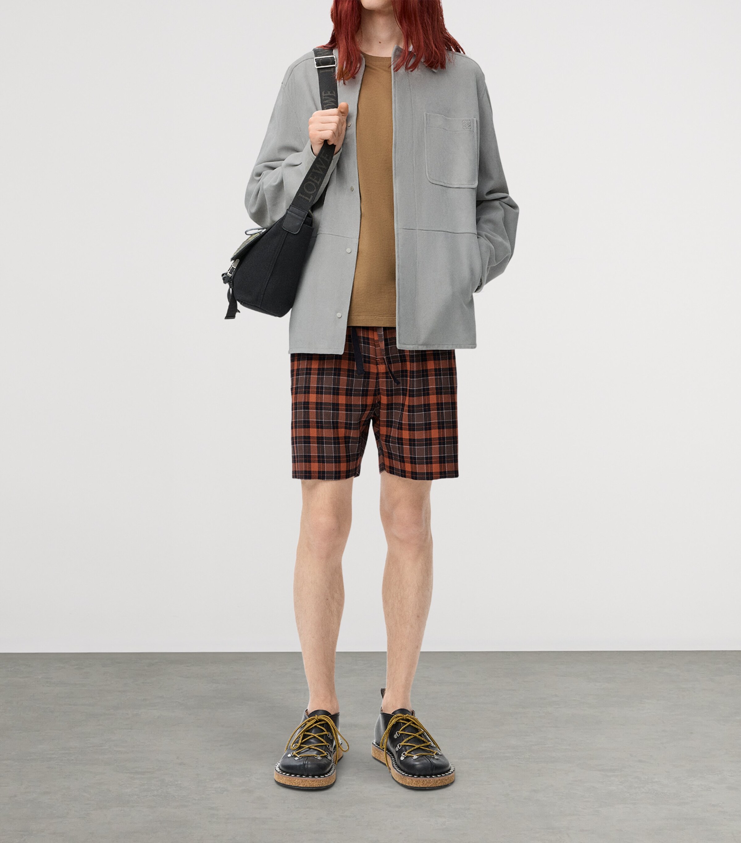 Check Drawstring Shorts ORANGE/BLACK Image 2