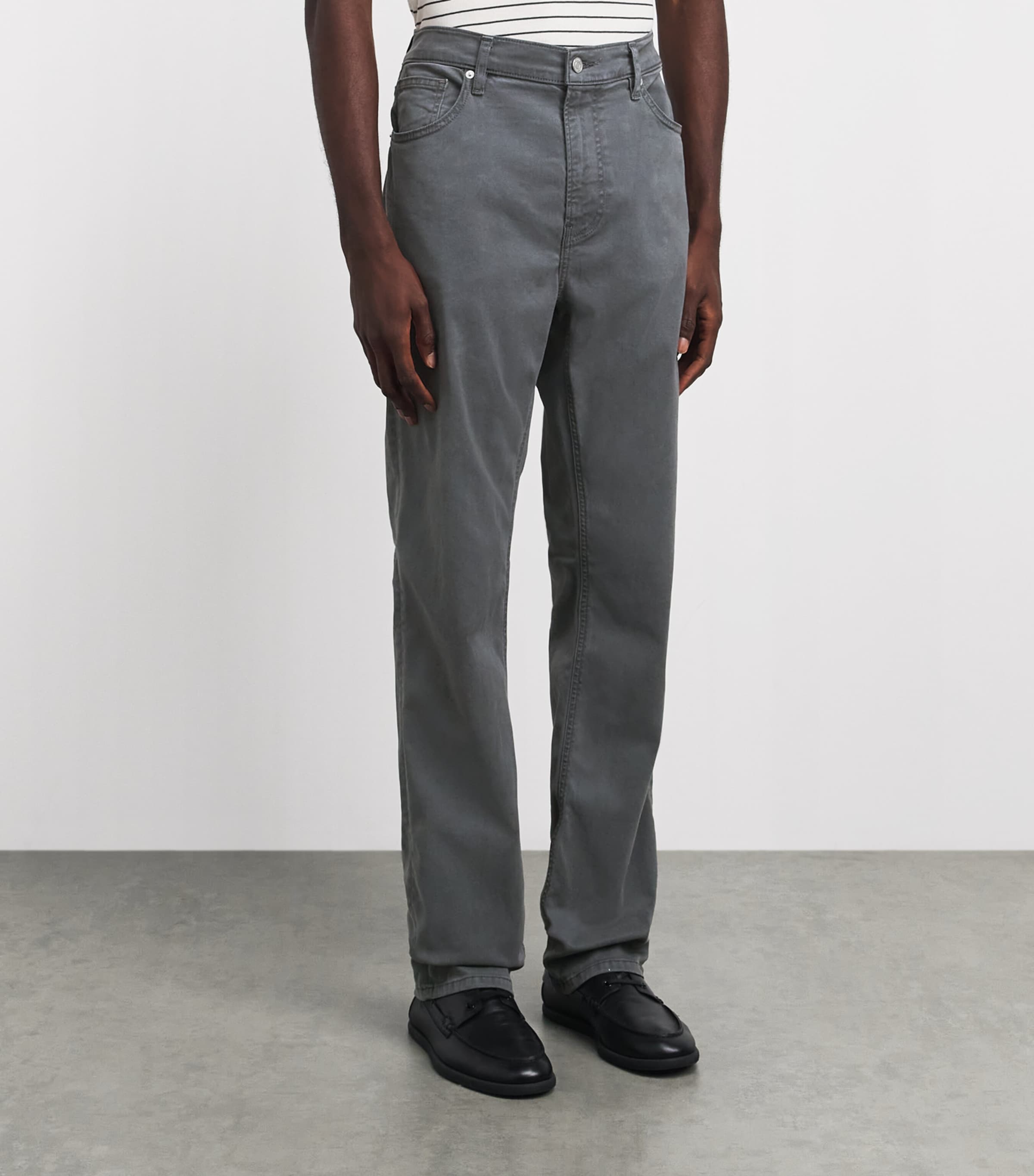 FRAME Mens The Modern Straight Jeans Swgy Shadow Grey Image 4