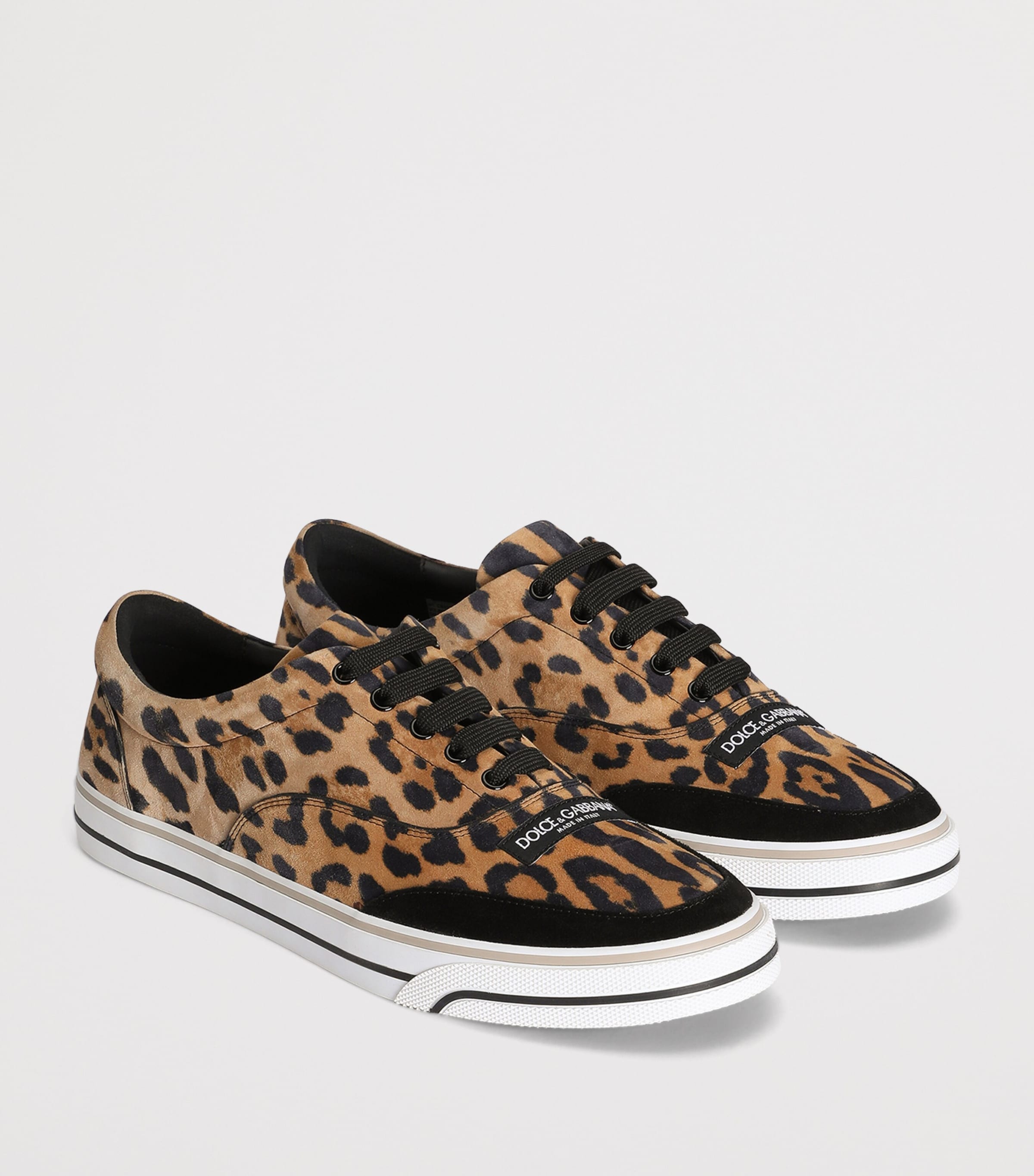 Dolce&Gabbana Leather Leopard Print Sailing Sneakers Haalm Leo Image 2