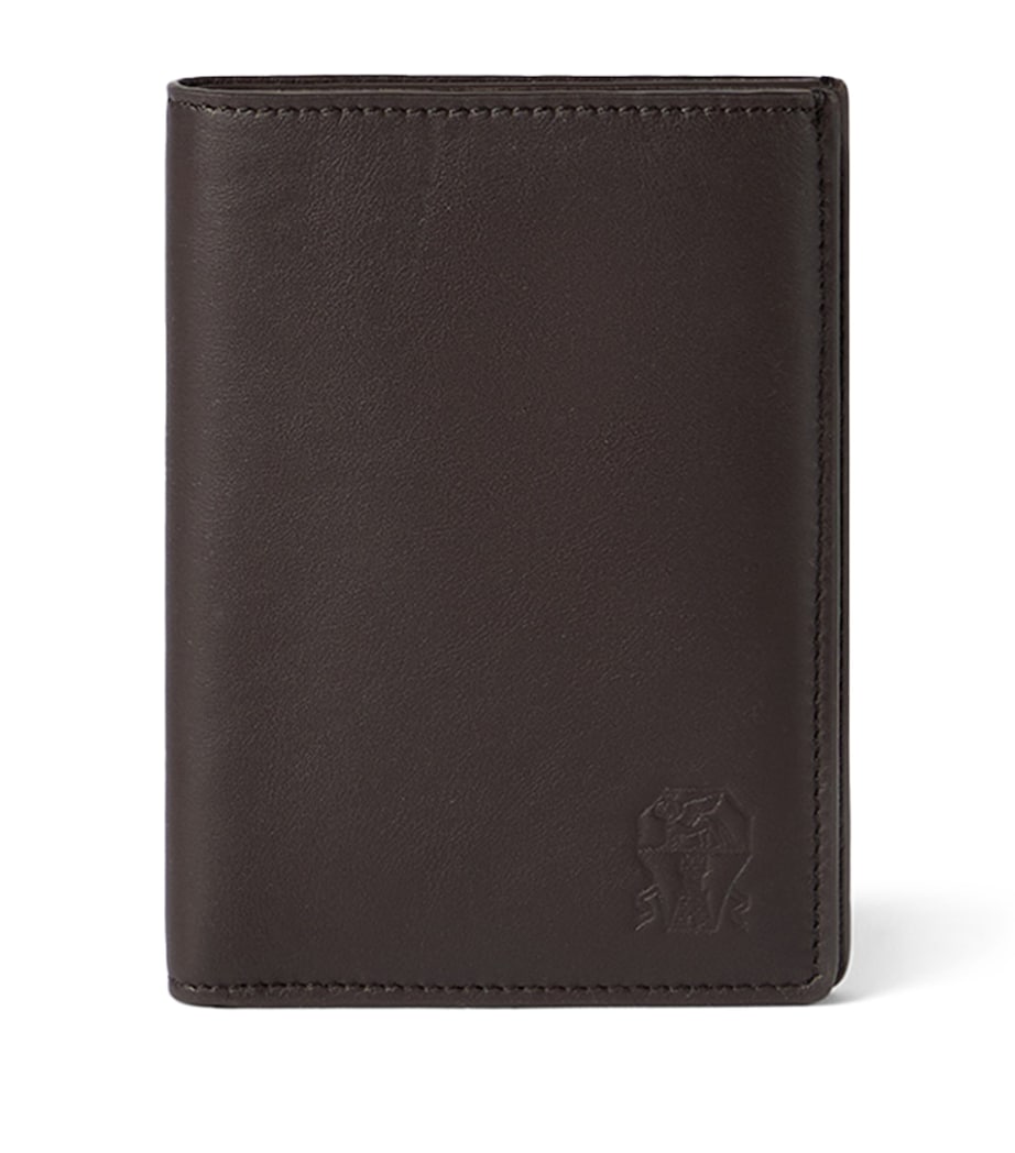 Brunello Cucinelli Leather Bifold Card Holder Image 1