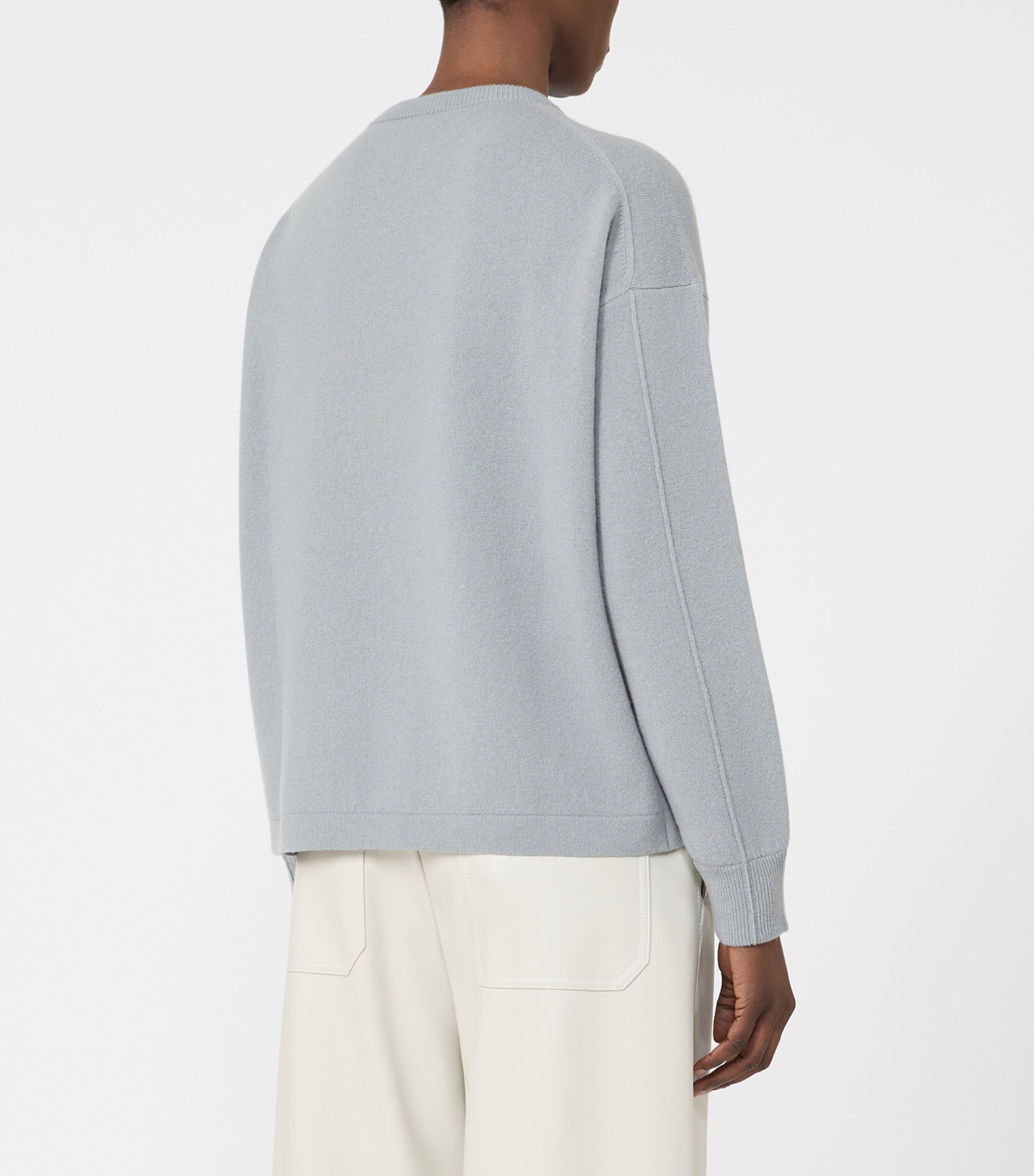 Wool-Cashmere Crew-Neck Sweater LIGHT BLUE Image 4