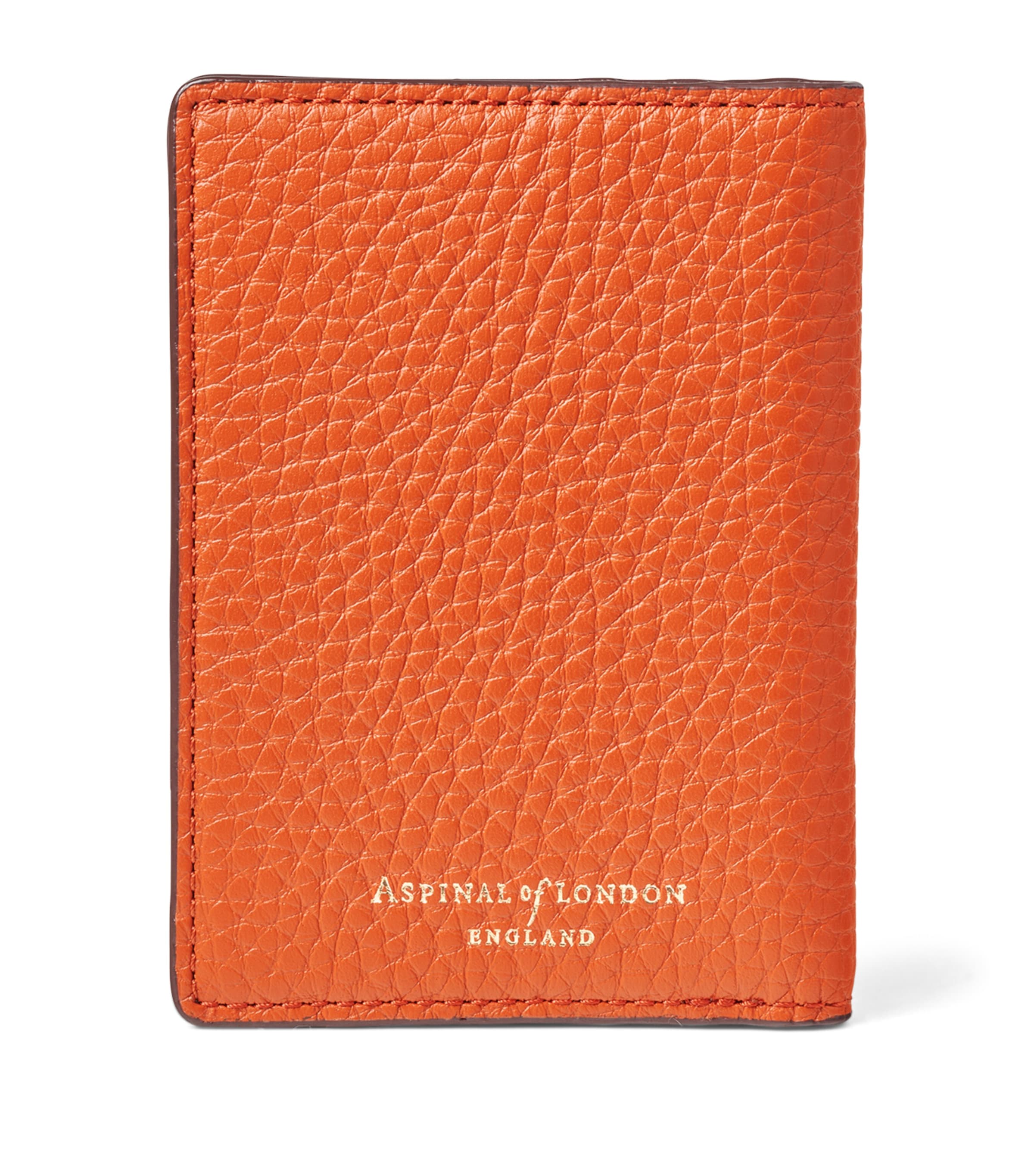 Leather Bifold Cardholder ORANGE Image 4