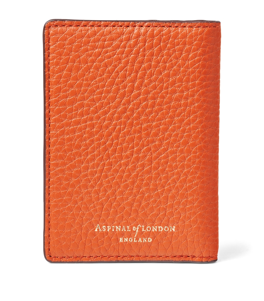 Leather Bifold Cardholder ORANGE Image 4