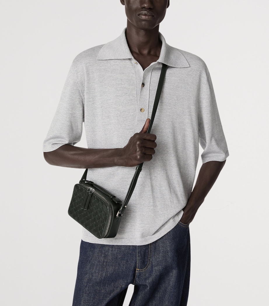 Leather Intrecciato Getaway Phone Pouch 3009 Image 2