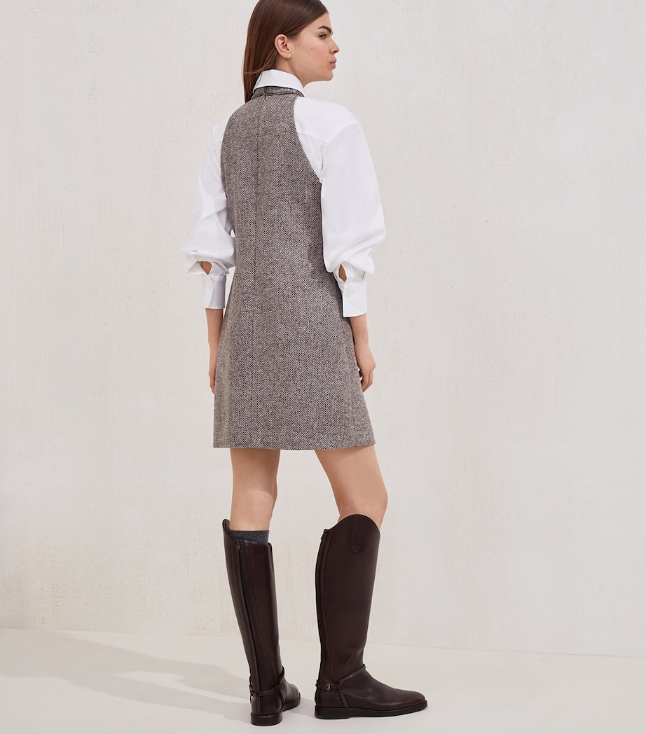 Wool-Blend Tweed Mini Dress C136 Image 5