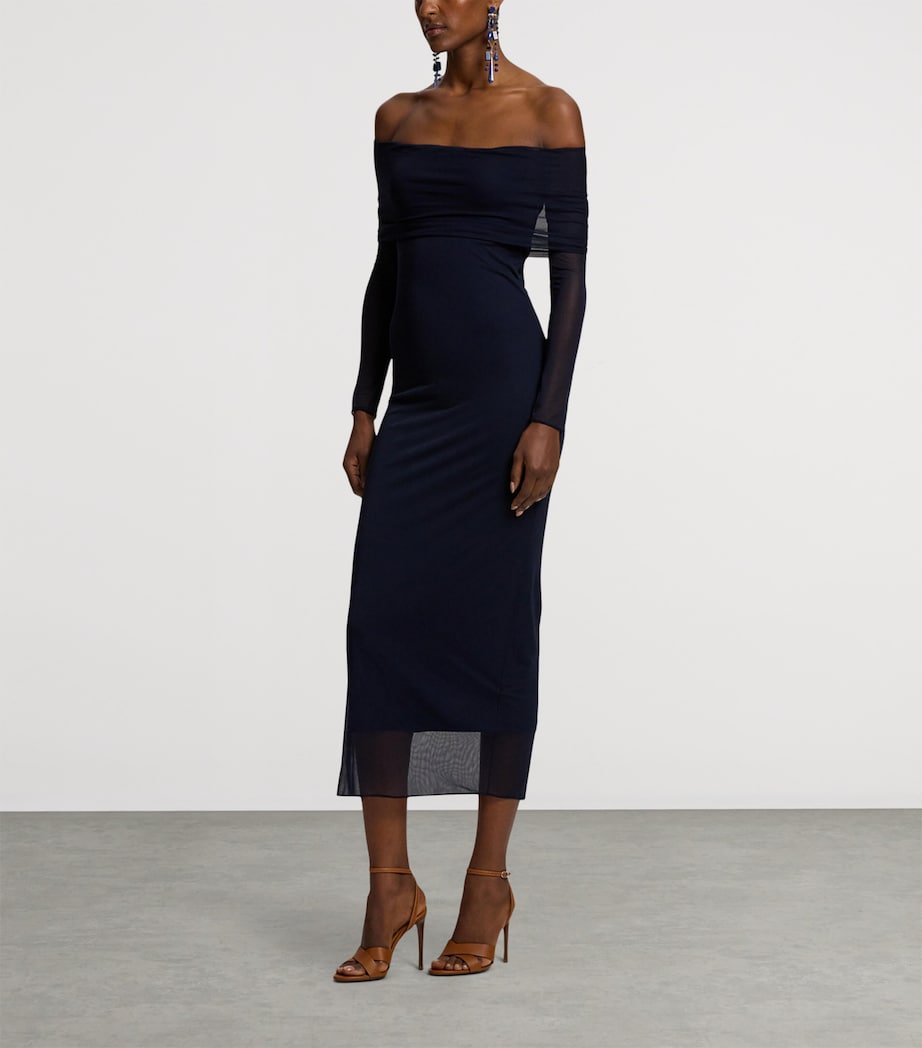 Jersey Audria Midi Dress NAVY-410 Image 9