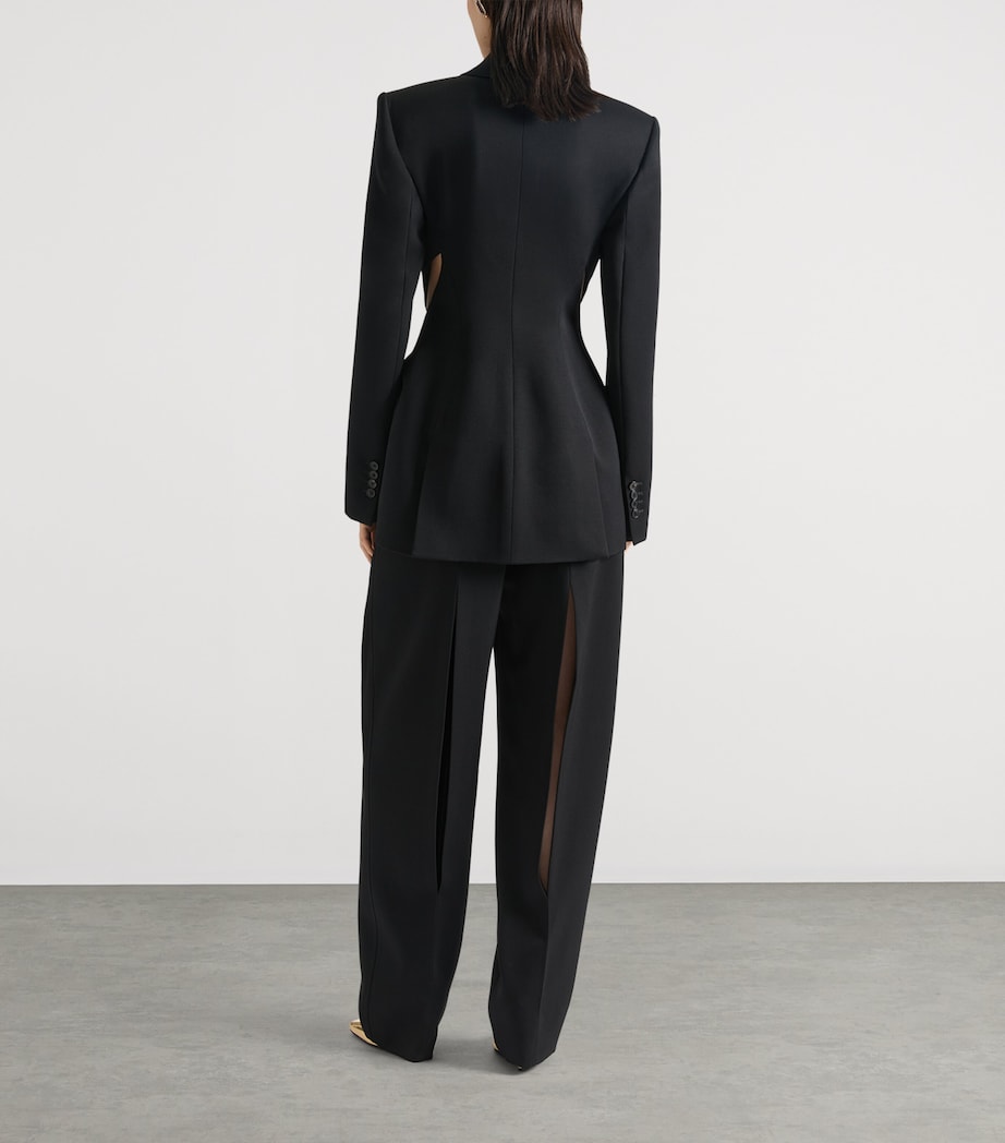 Wool Slashed Jacket BLACK Image 3