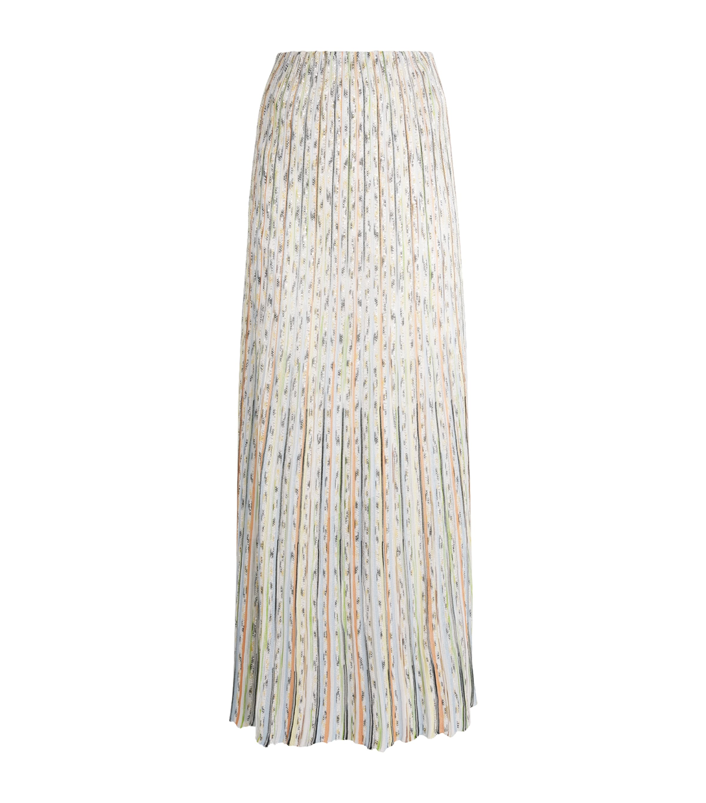 Lamé Embellished Maxi Skirt SMSMC LGHT ORNGE/GRN Image 1