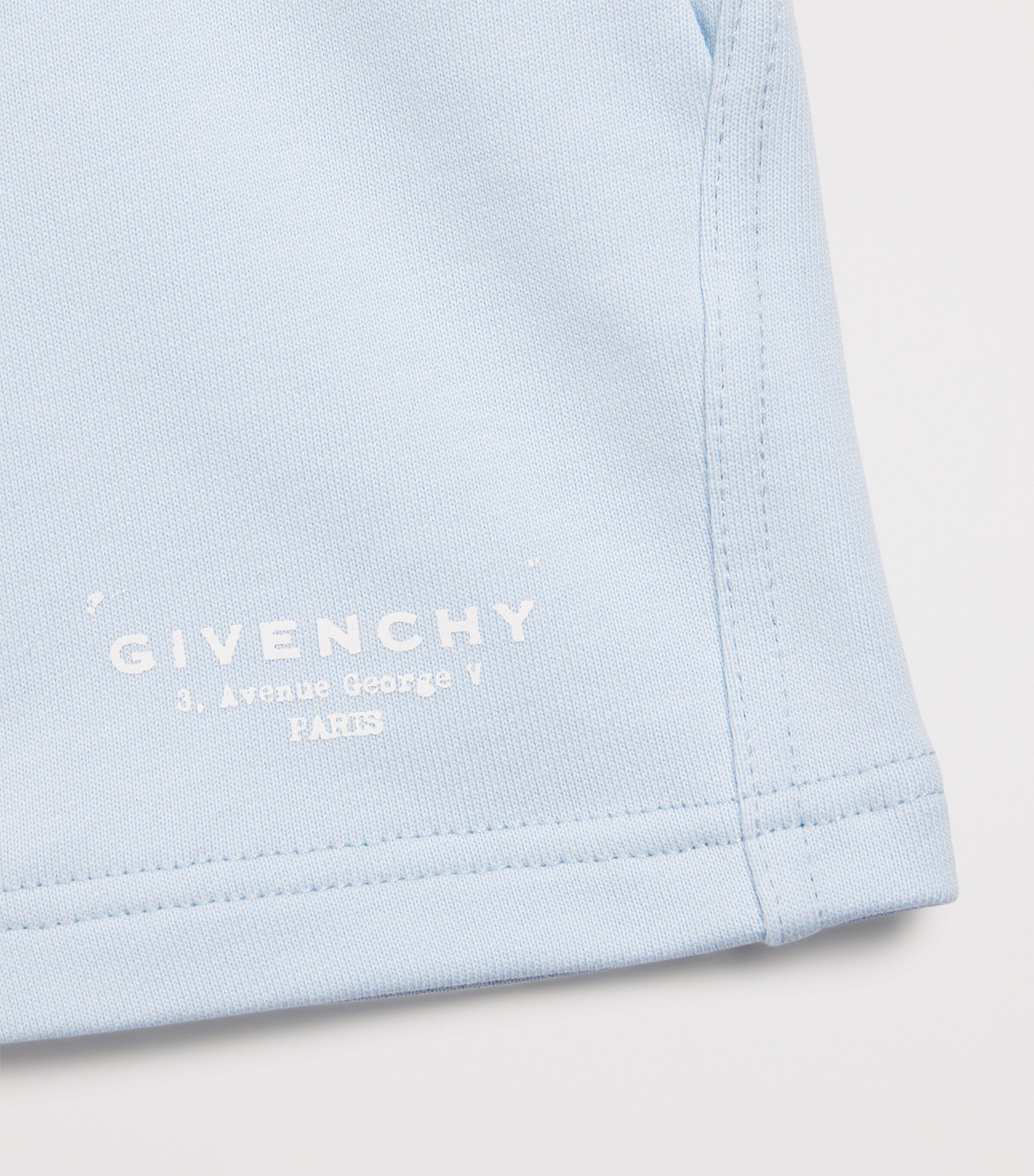 Givenchy Kids Cotton Logo Sweat Shorts (6-24 Months) Blue Image 3