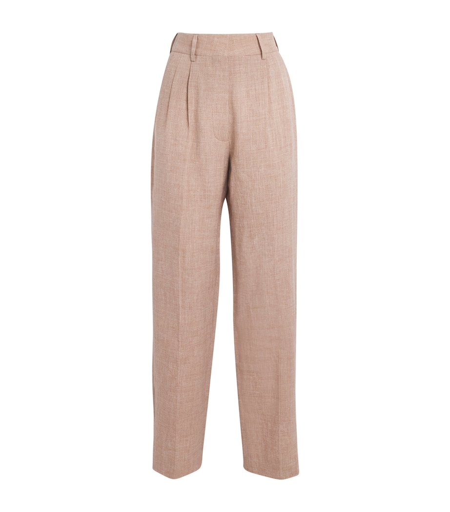 Linen-Blend Fox Tailored Trousers SAND MW01 Image 1