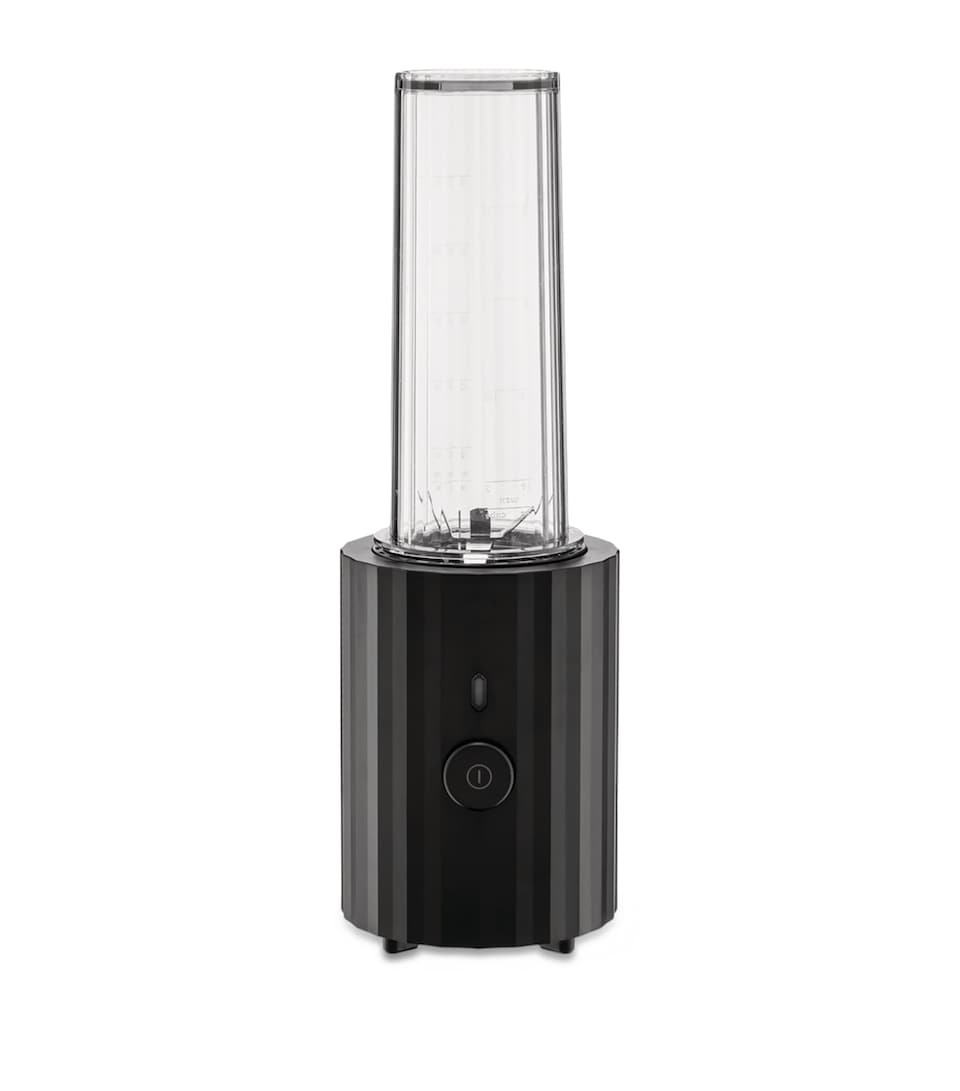 Alessi Plissé 2-Container Single-Serve Blender Black