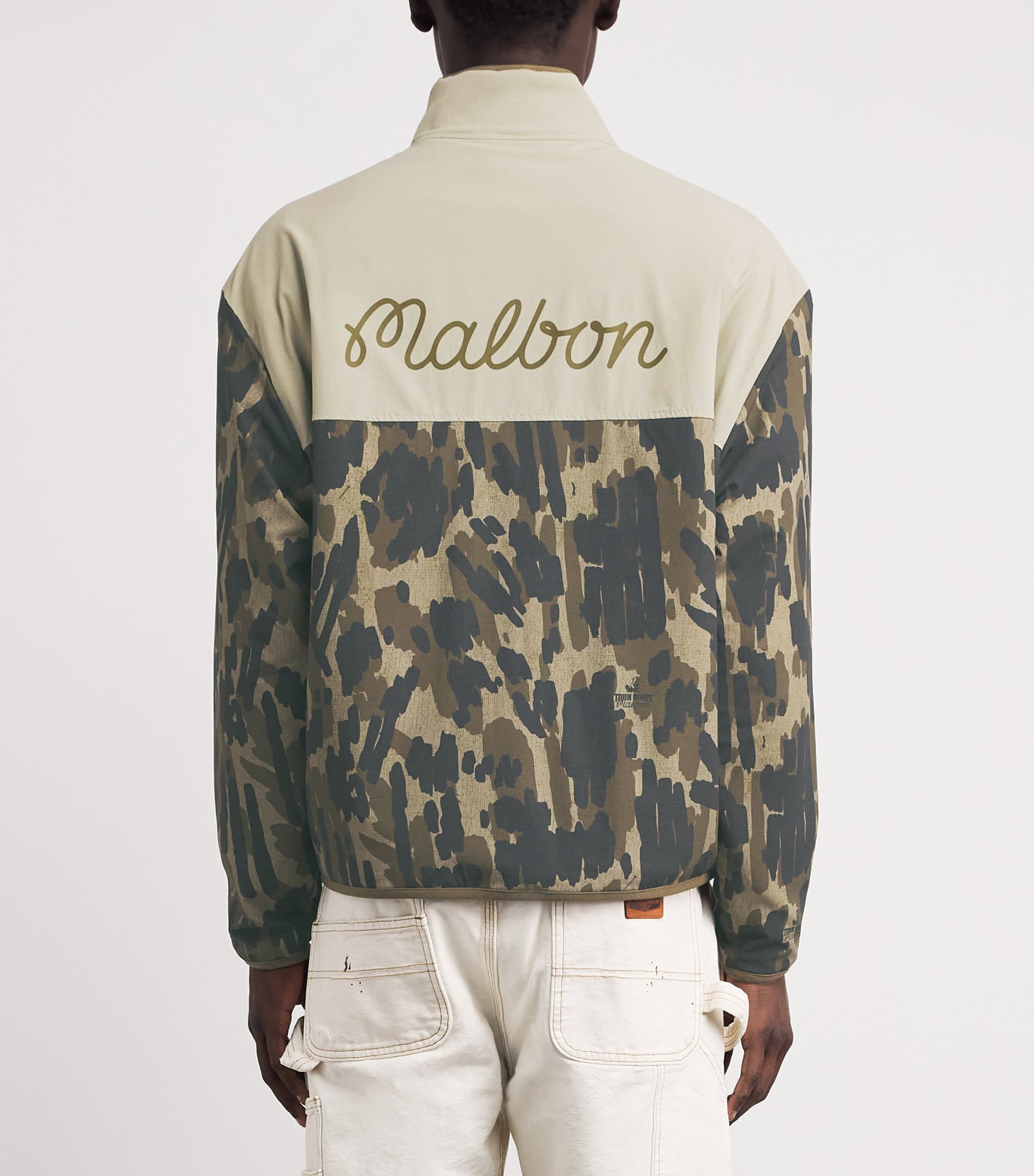 Malbon Mens Tour Divot Sherpa Jacket Bark Camo Image 5