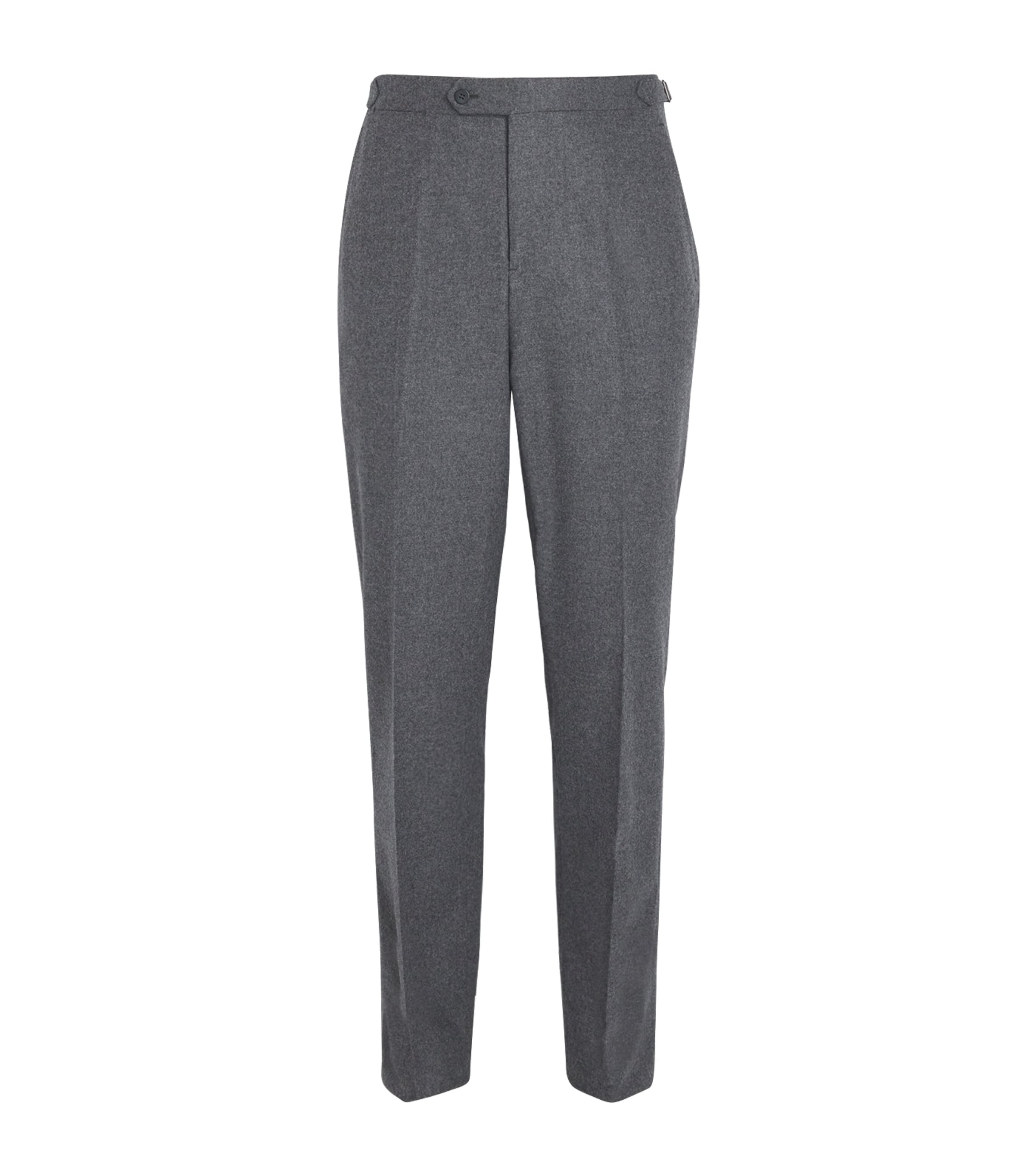 Isaia Wool-cashmere Tailored Trousers In Gray