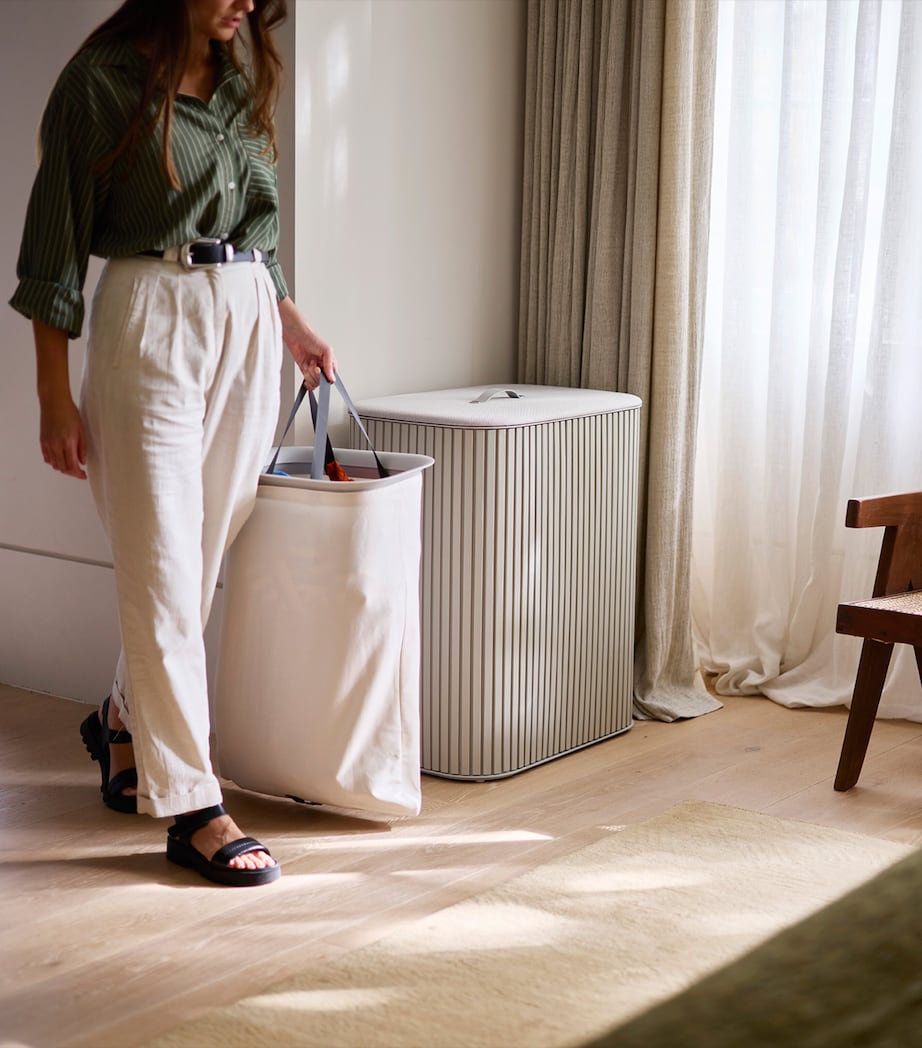 Tota Trio Luxe Laundry Basket (90L) ECRU Image 3