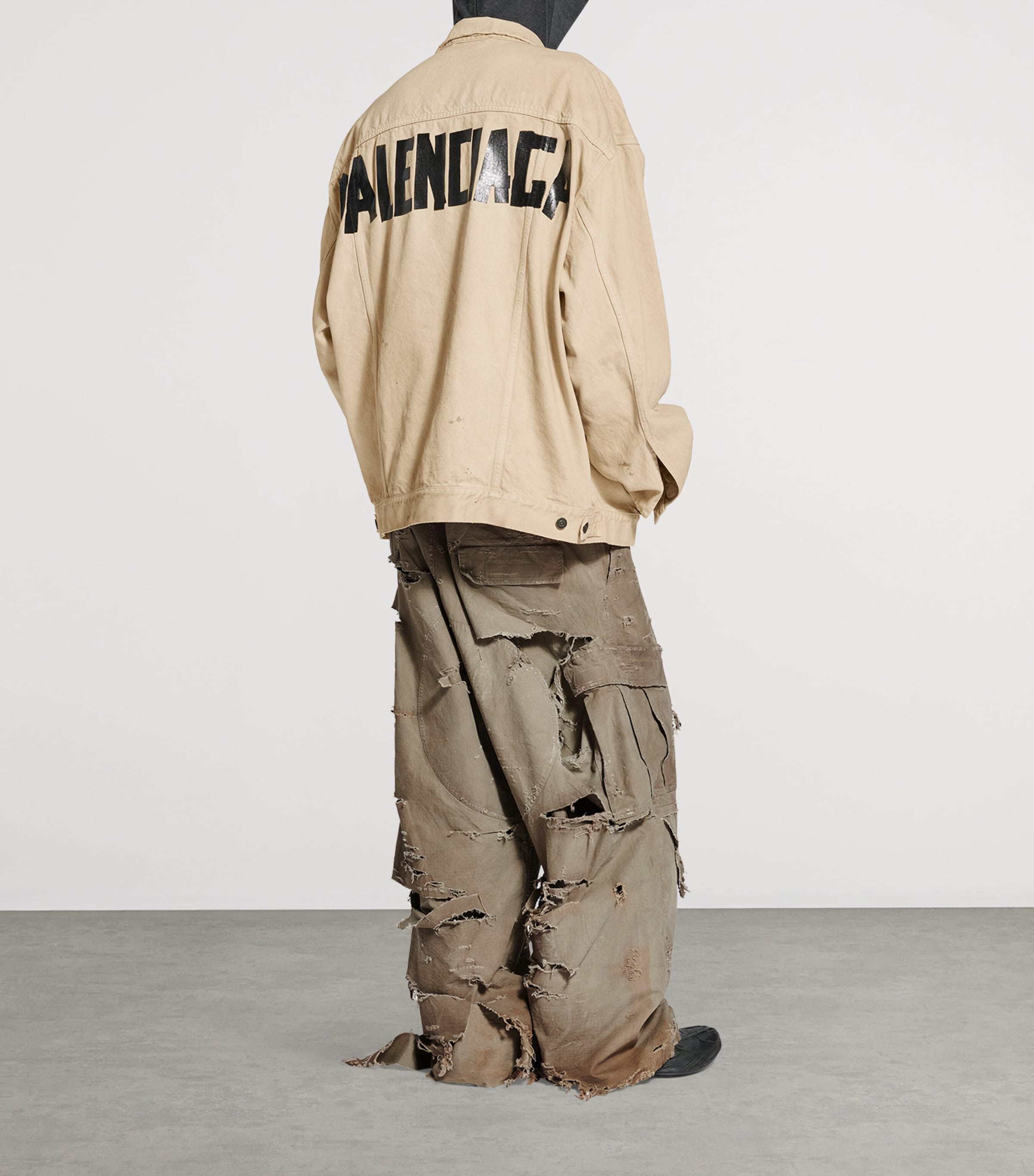 Logo Oversized Denim Jacket 9501 Image 4