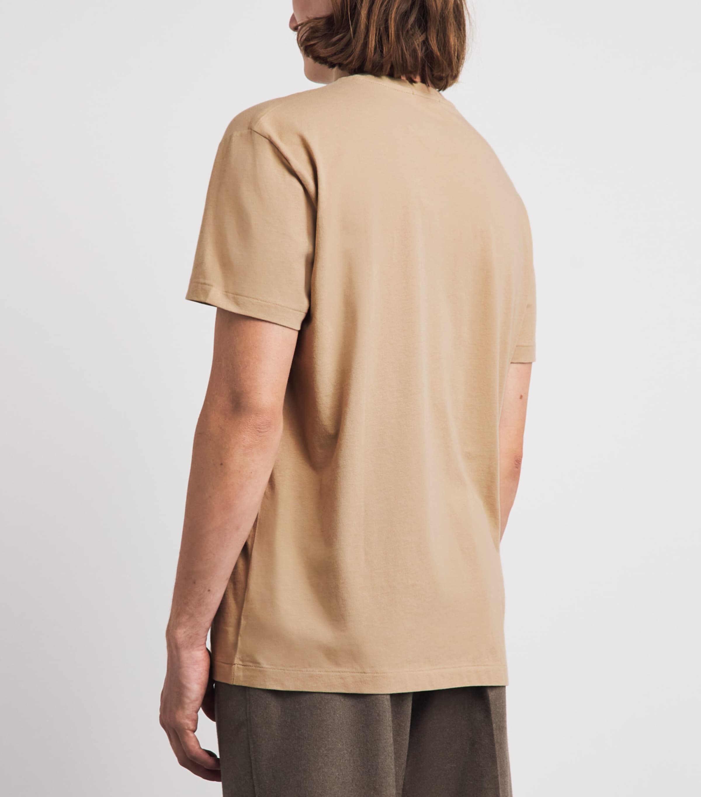 Polo Ralph Lauren Mens Cotton Embroidered Logo T-Shirt Vintage Khaki Image 5