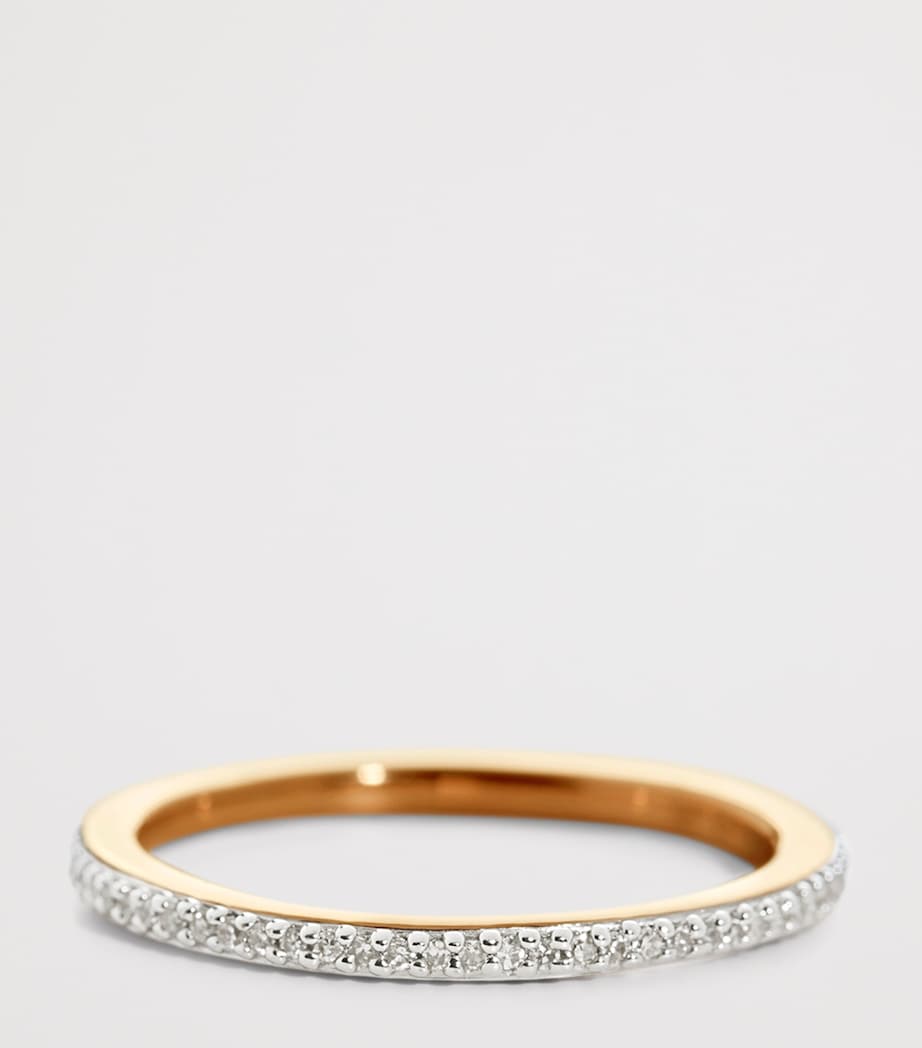Gold Vermeil and White Diamond Eternity Ring 18K GOLD VERMEIL Image 2