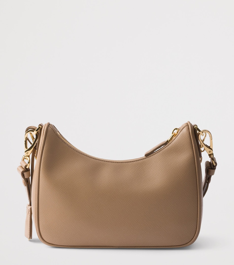 Prada Mini Saffiano Leather Re-Edition Shoulder Bag Powder Image 3