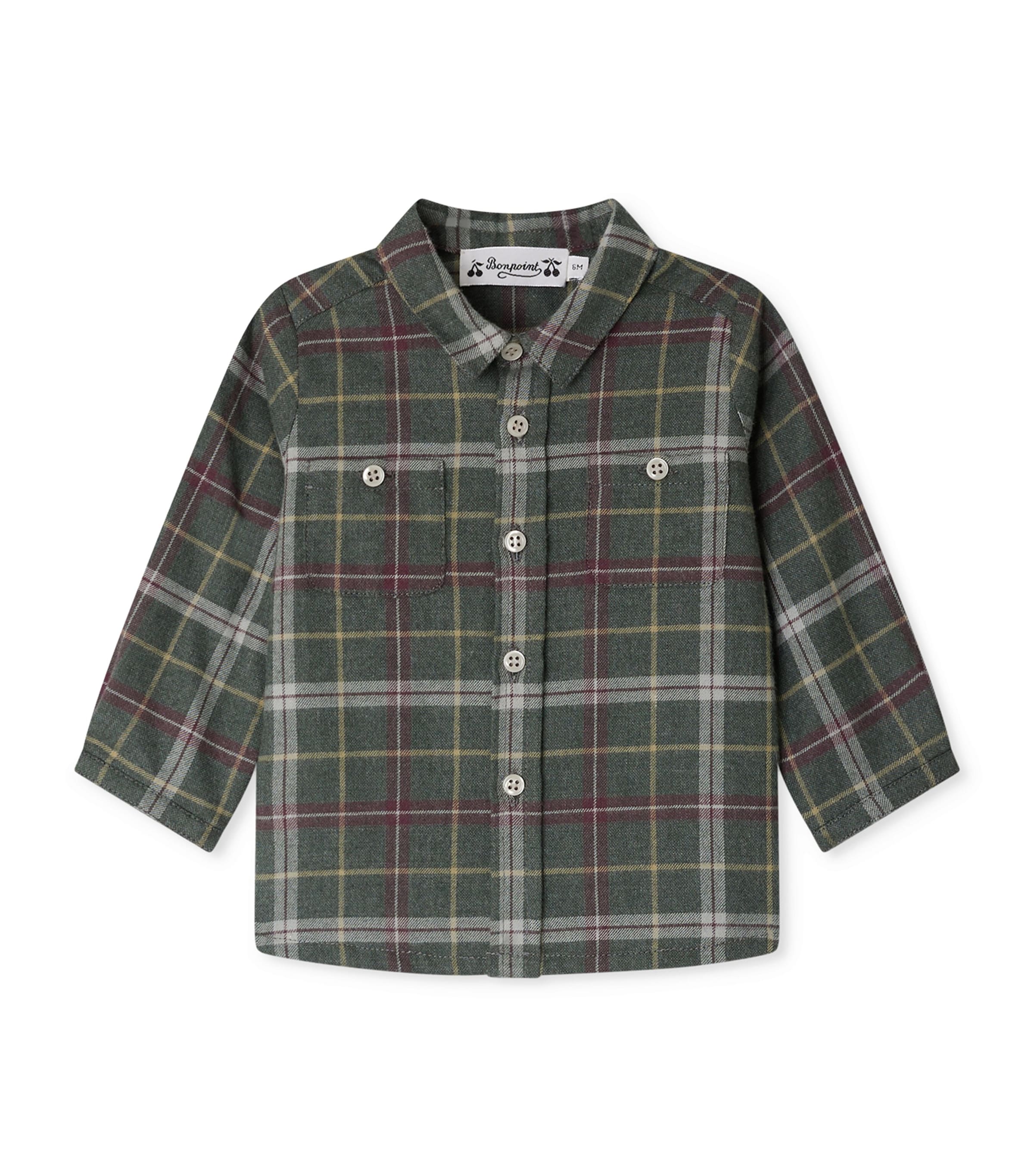 Cotton Check Shirt (6-18 Months) CA GRIS CHINE Image 1