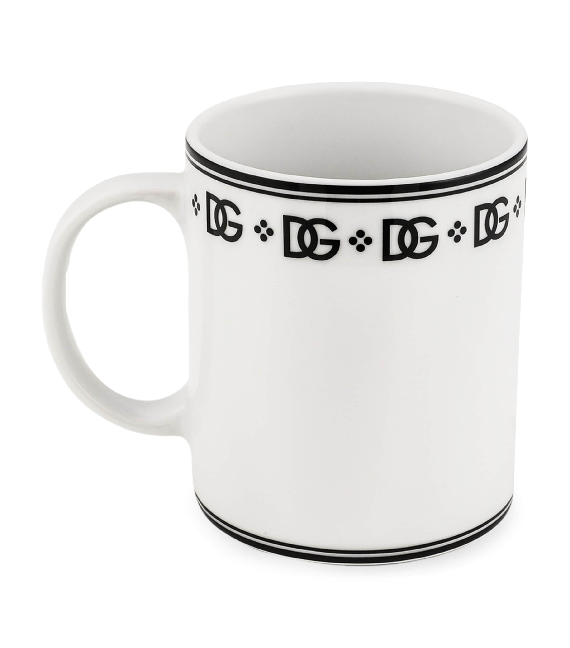 Dolce&Gabbana Casa Porcelain DG Logo Mug Dg Logo Bordo Image 2