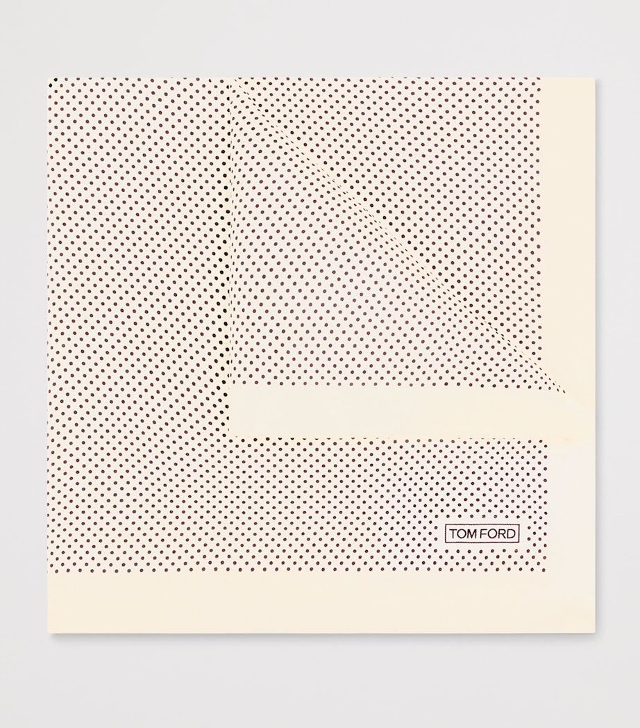 Silk Polka Dot Print Pocket Square WAD Image 2