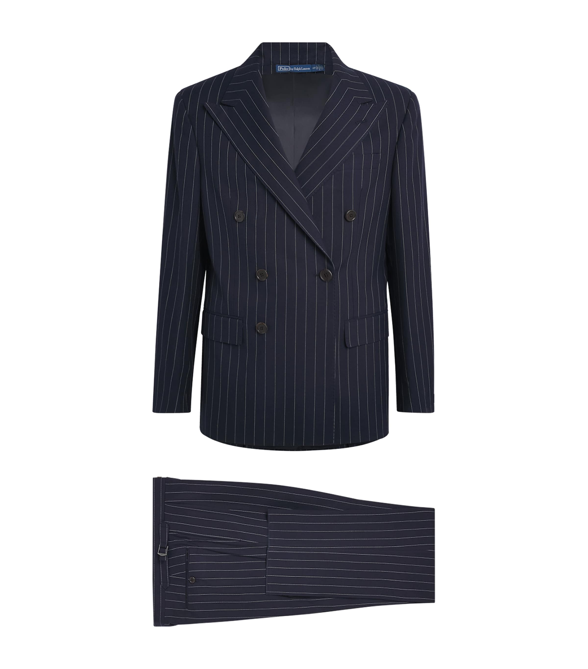 Polo Ralph Lauren Mens Stripe 2-Piece Suit Navy/cream Image 1