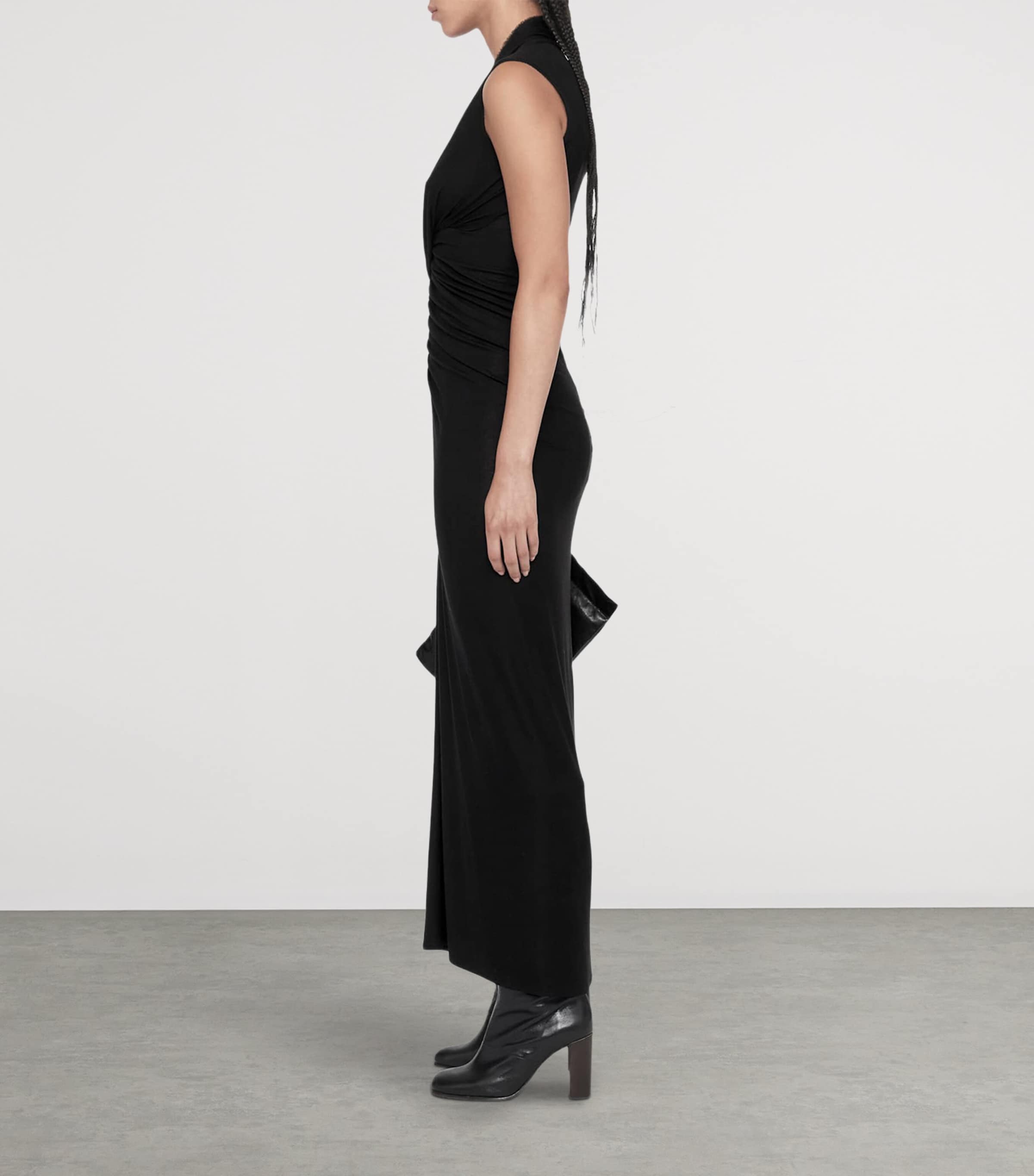 AllSaints Womens Sleeveless Dariya Midi Dress Black Image 8