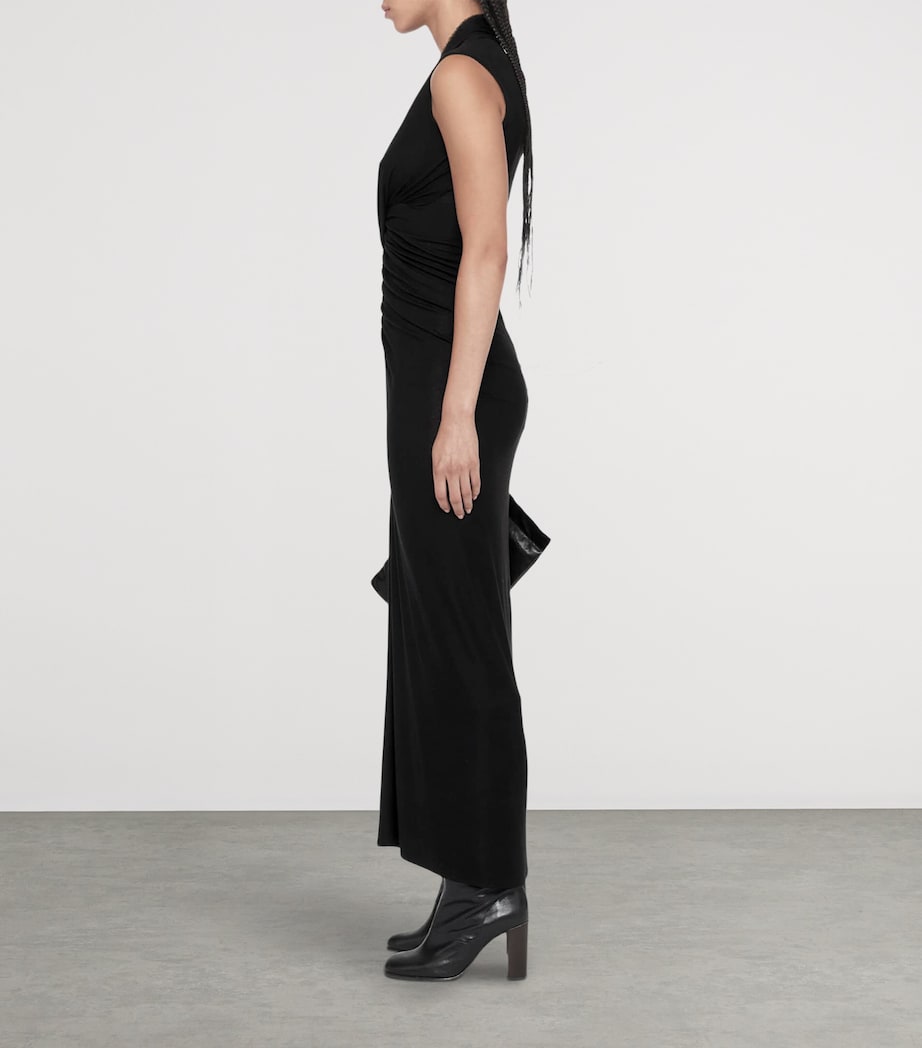 AllSaints Womens Sleeveless Dariya Midi Dress Black Image 8