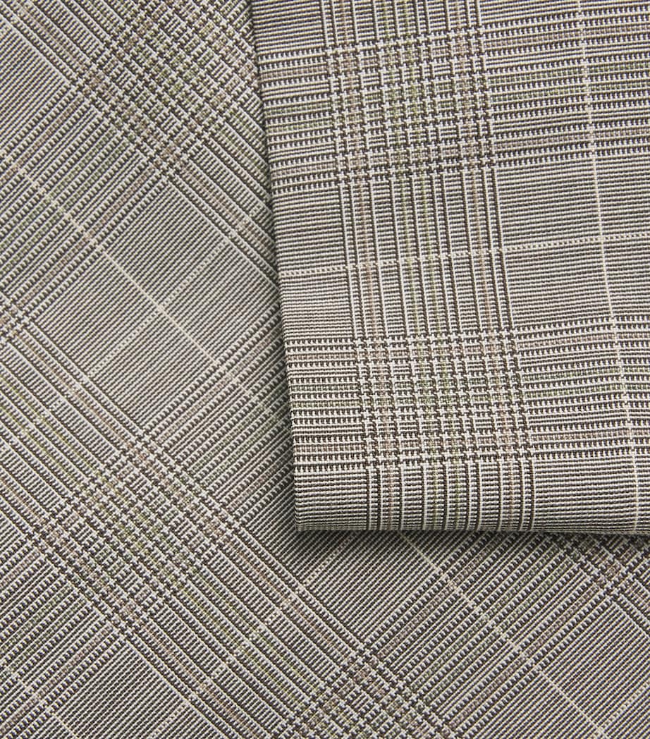 Maje Womens Wool-Blend Check Tailored Trousers Grey Image 6