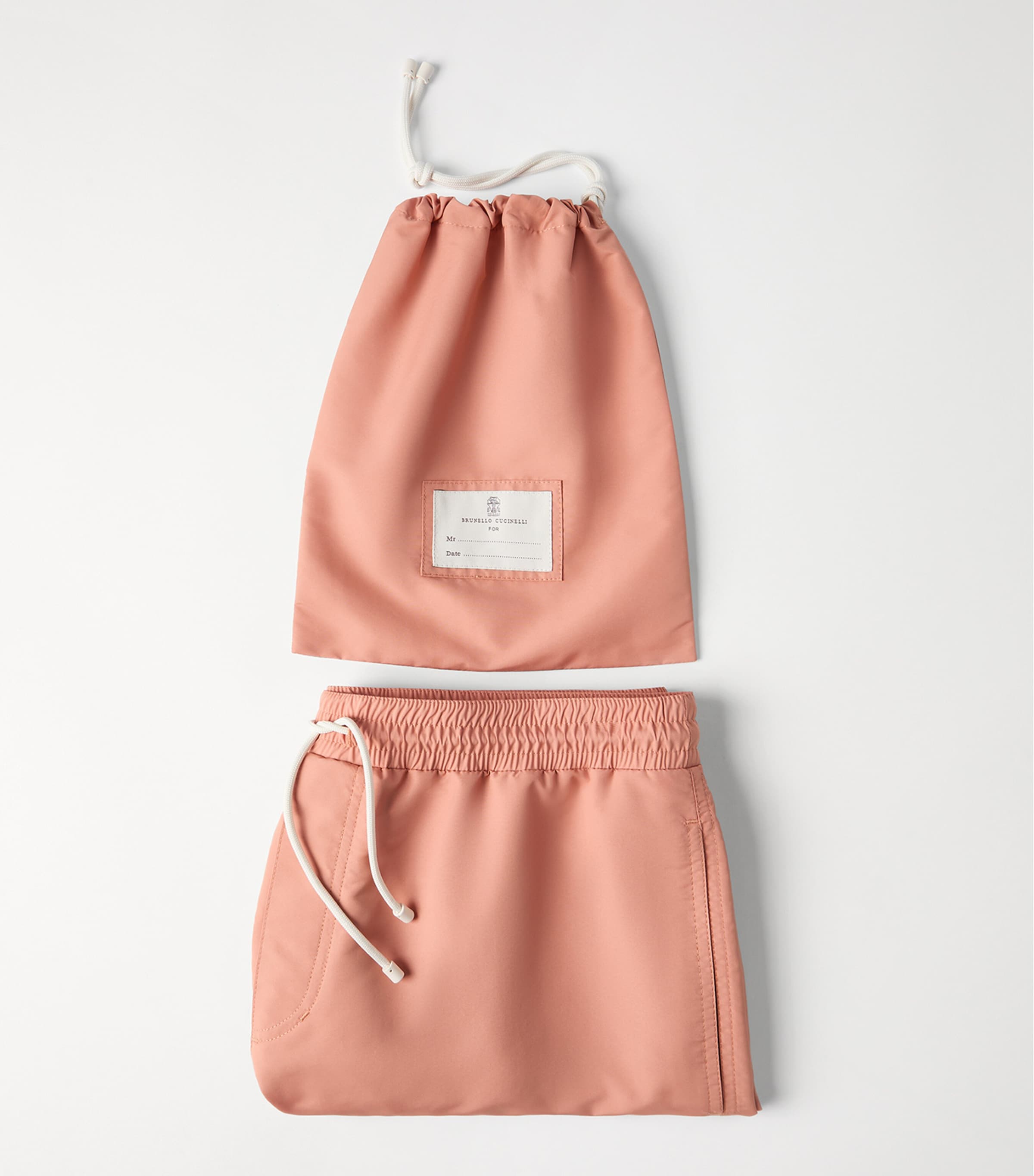 Brunello Cucinelli Mens Embroidered Logo Swim Shorts Image 2