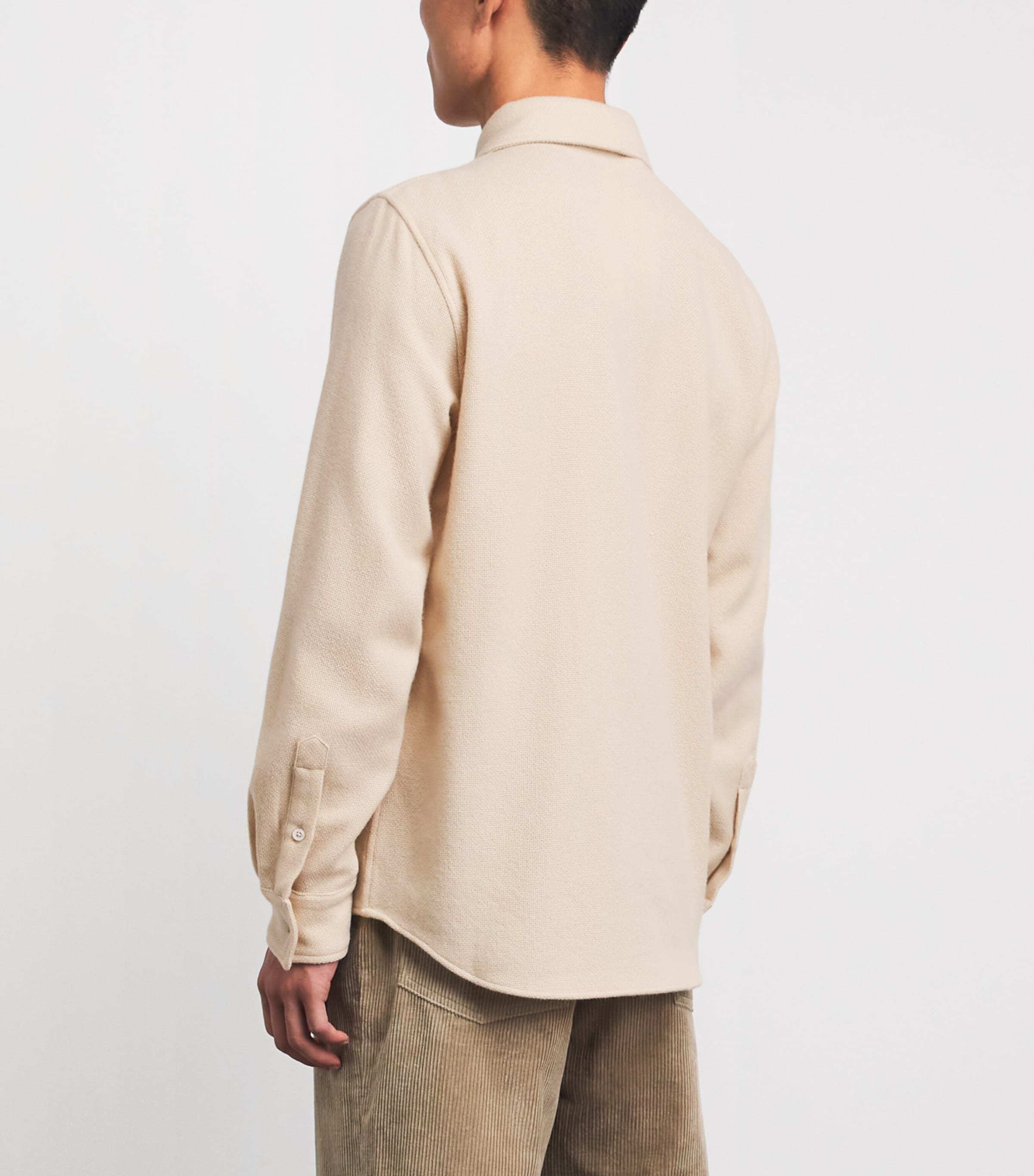 God's True Cashmere Beige Cashmere Button-Up Shirt | Harrods US