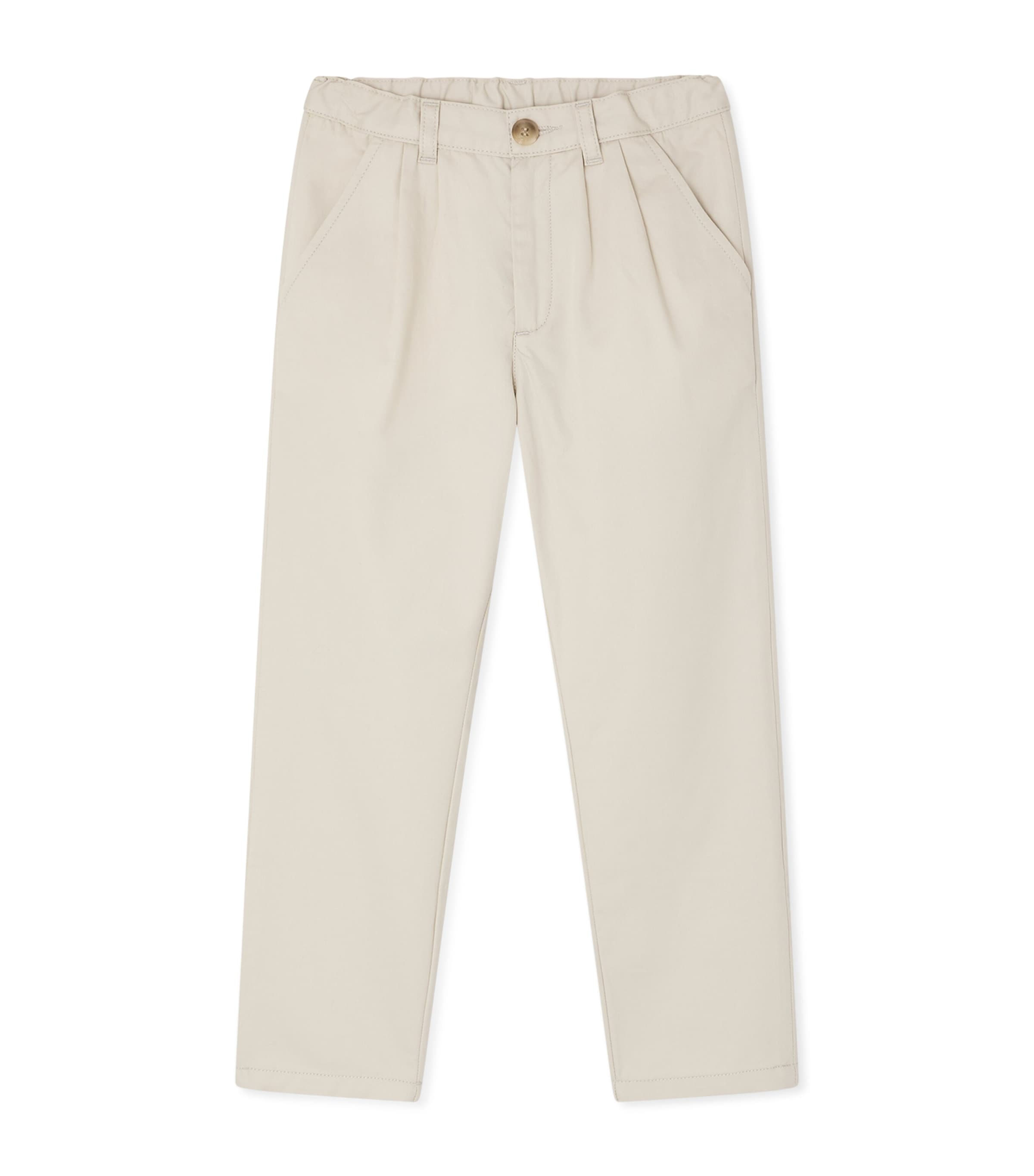 Bonpoint Cotton Trousers (10-14 Years) Craie Image 1