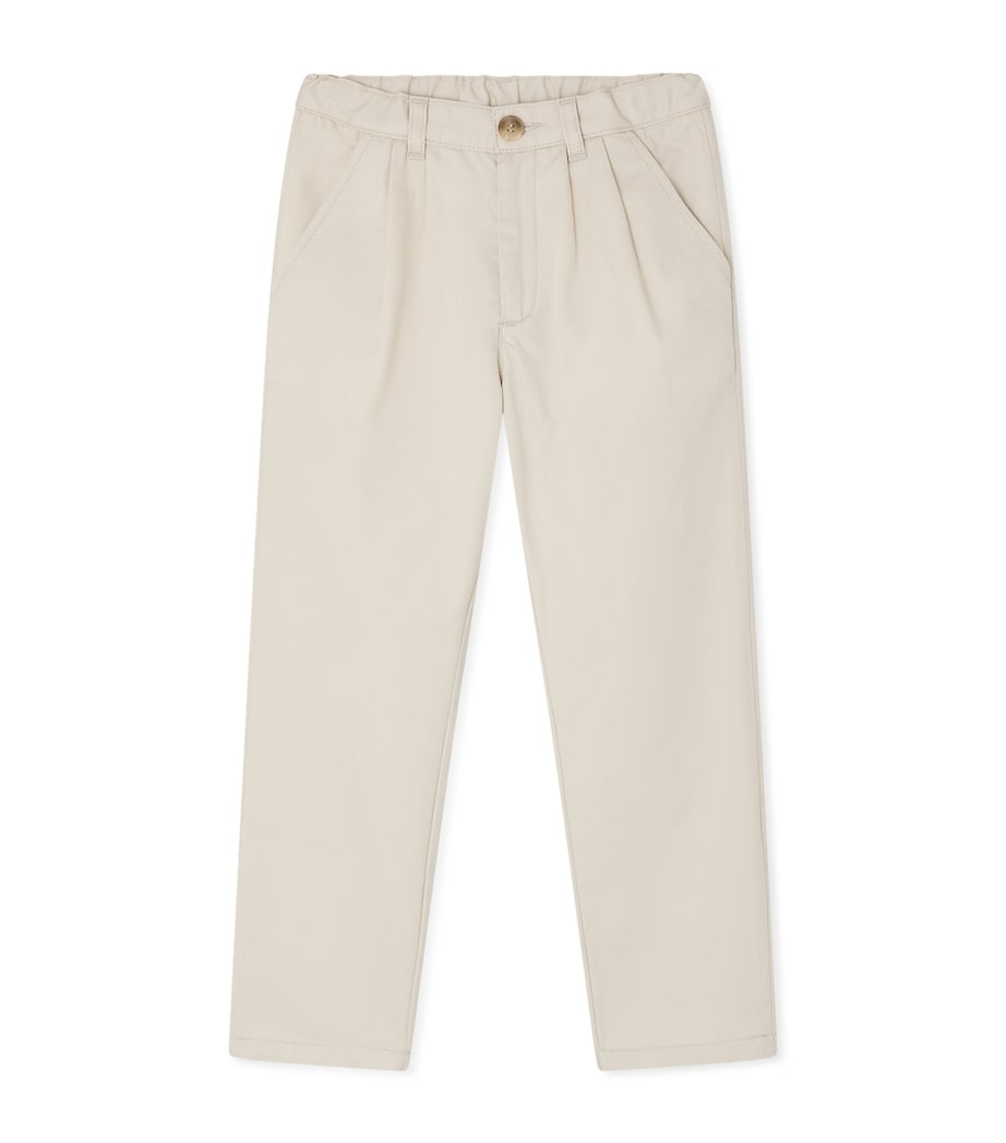 Bonpoint Cotton Trousers (10-14 Years) Craie Image 1