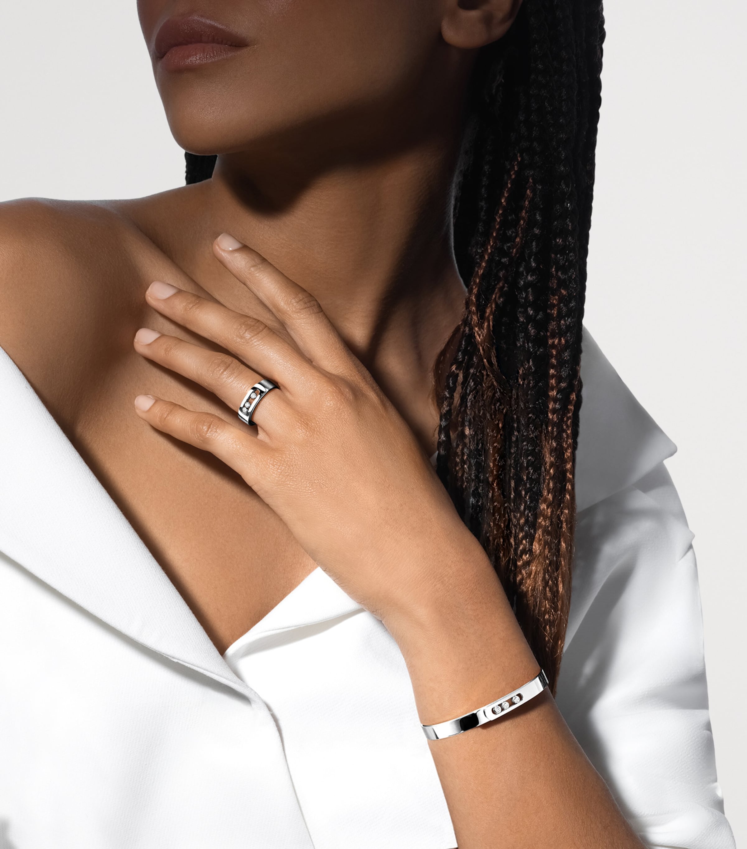Messika Move Noa White Gold and White Diamond Ring White Gold Image 2