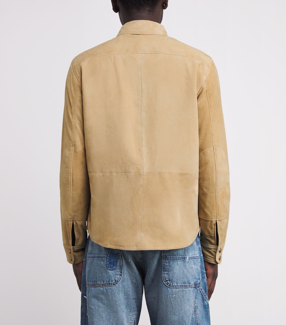 Suede Overshirt VINTG KHAKI/DUNE TAN Image 4