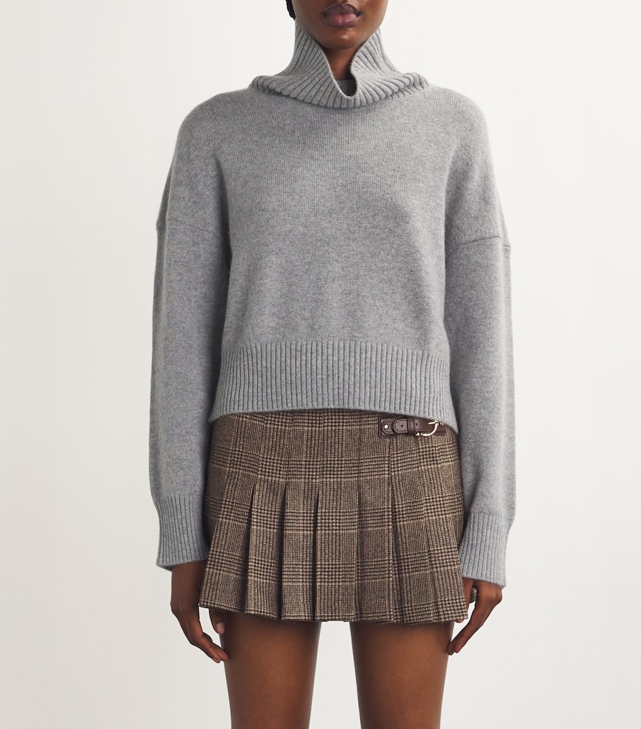 Cashmere-Blend Rollneck Sweater GREY Image 3