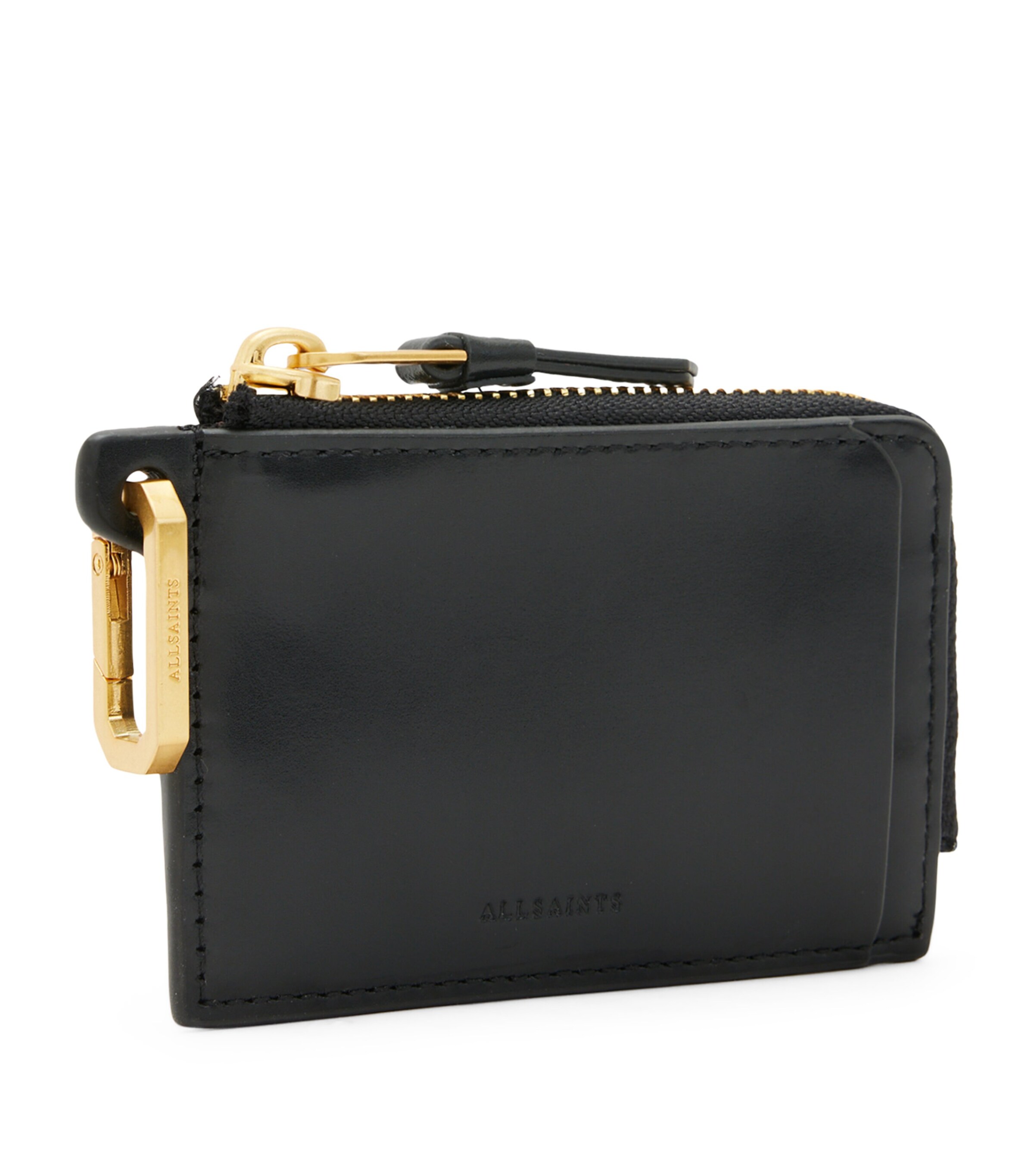 AllSaints Leather Remy Wallet Black Image 4