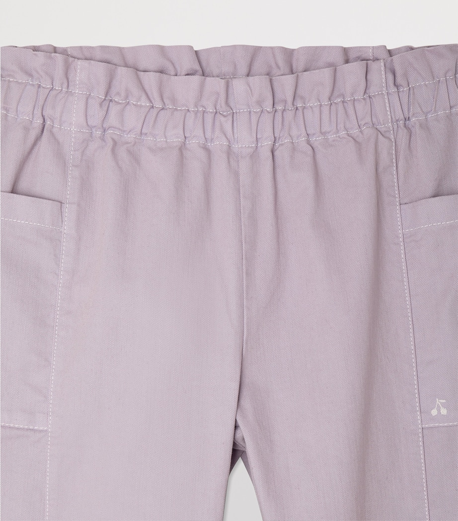 Bonpoint Organic Cotton Tiche Trousers (4-8 Years) Lilas Image 3